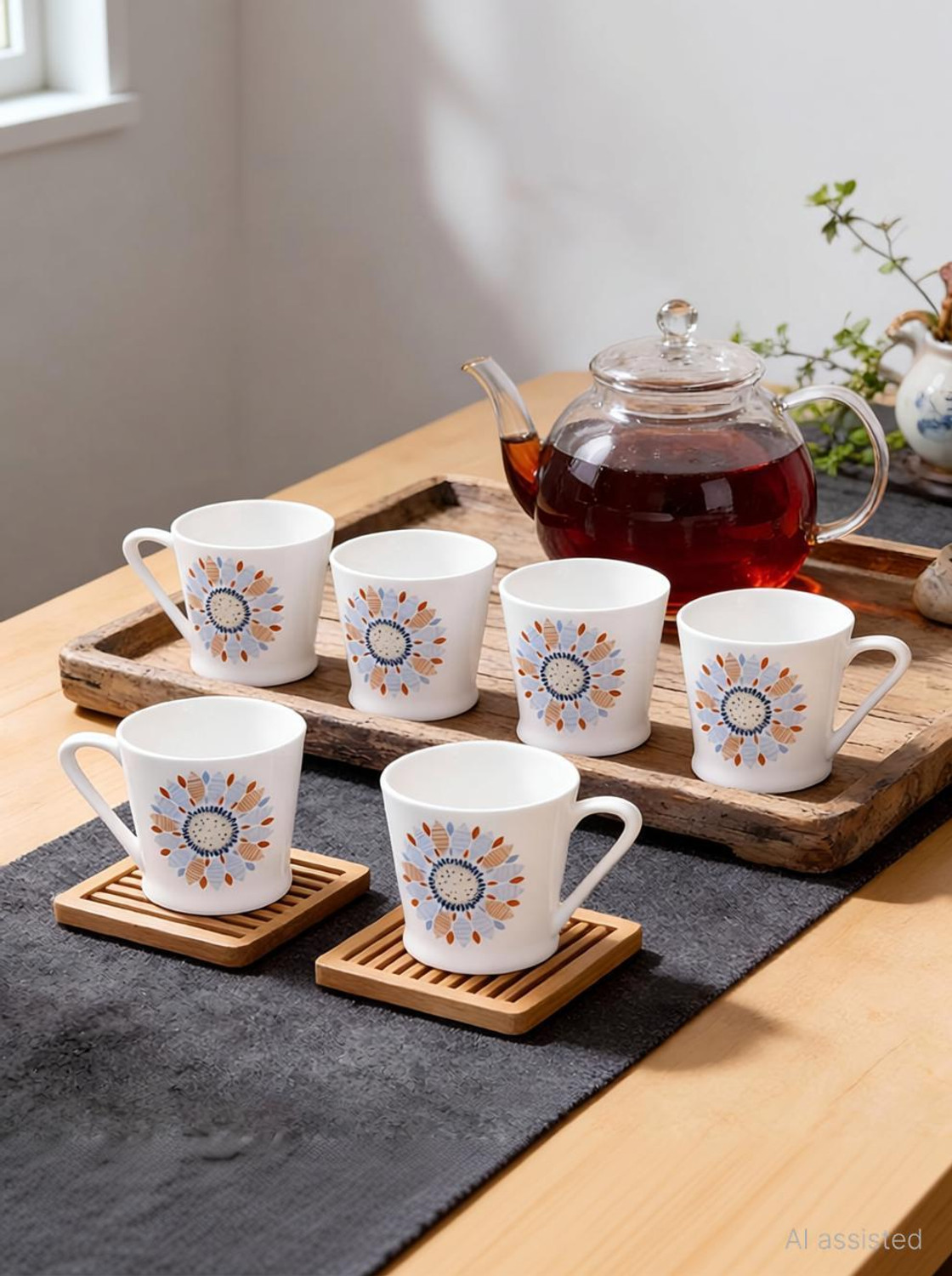 Image of UPC Exquisite Collection - Fine Bone China Ceramics Coffees Set of 6 - Premium Quality Bone China Coffee Mug