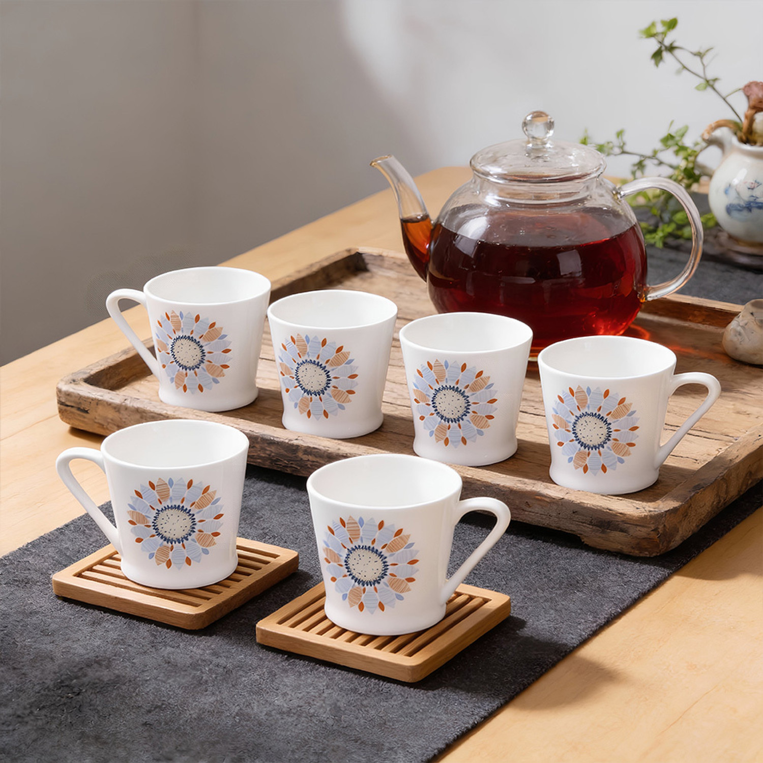 Image of UPC Exquisite Collection - Fine Bone China Ceramics Coffees Set of 6 - Premium Quality Bone China Coffee Mug