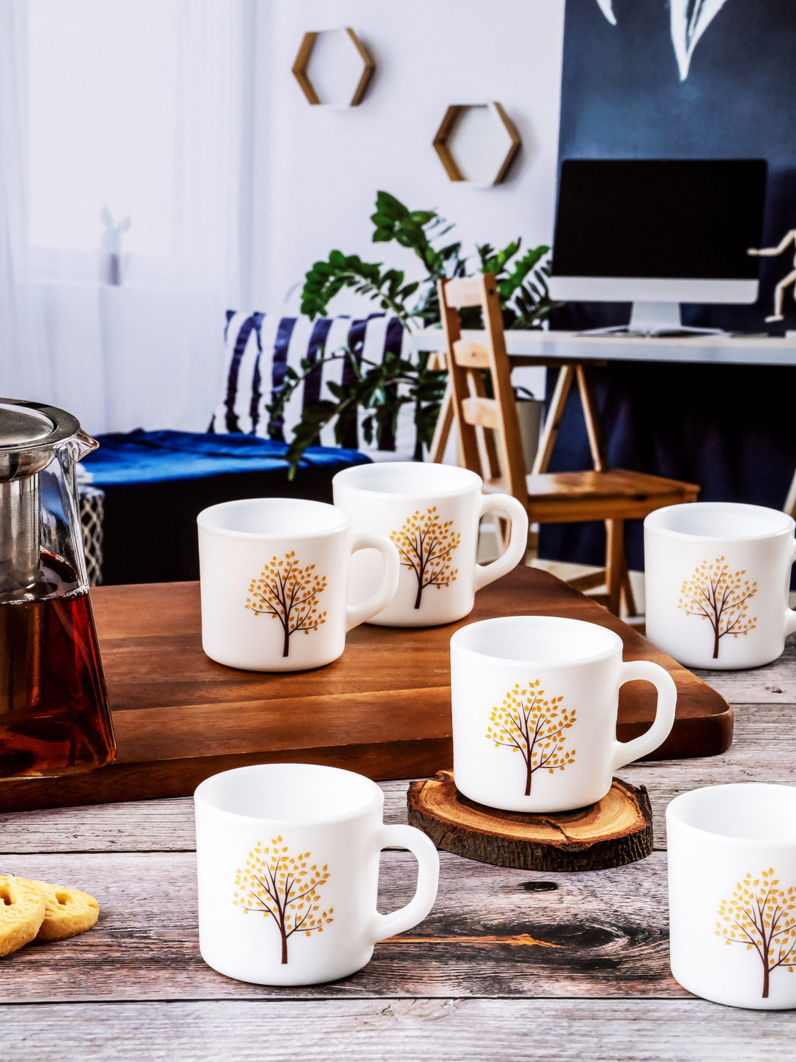 Image of cello Opal Glass Set CEL-DAZ-STEL10--TROFLI Opalware Coffee Mug