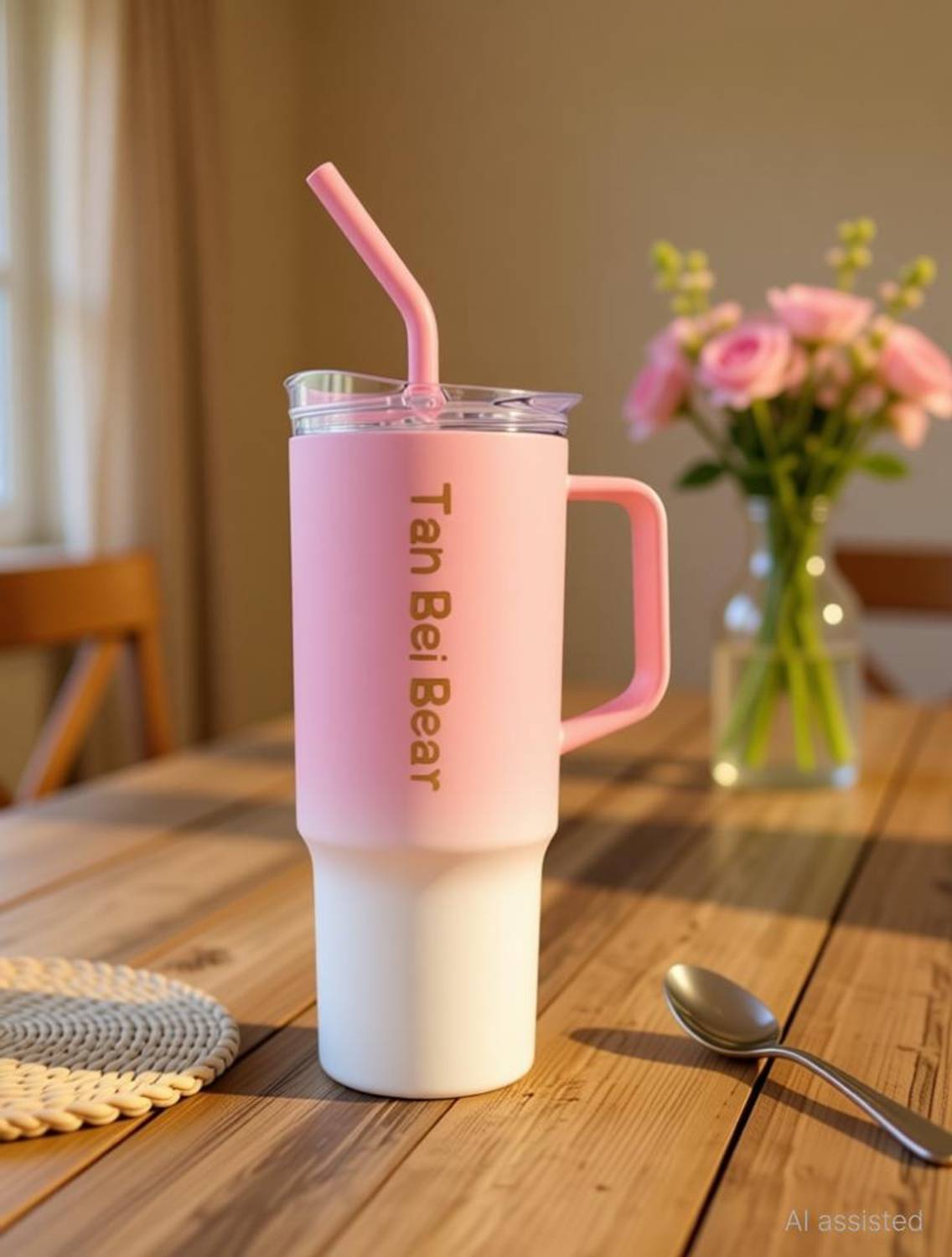 BATBIRD 3Pc Plastic Pink Multi Plastic Tumbler