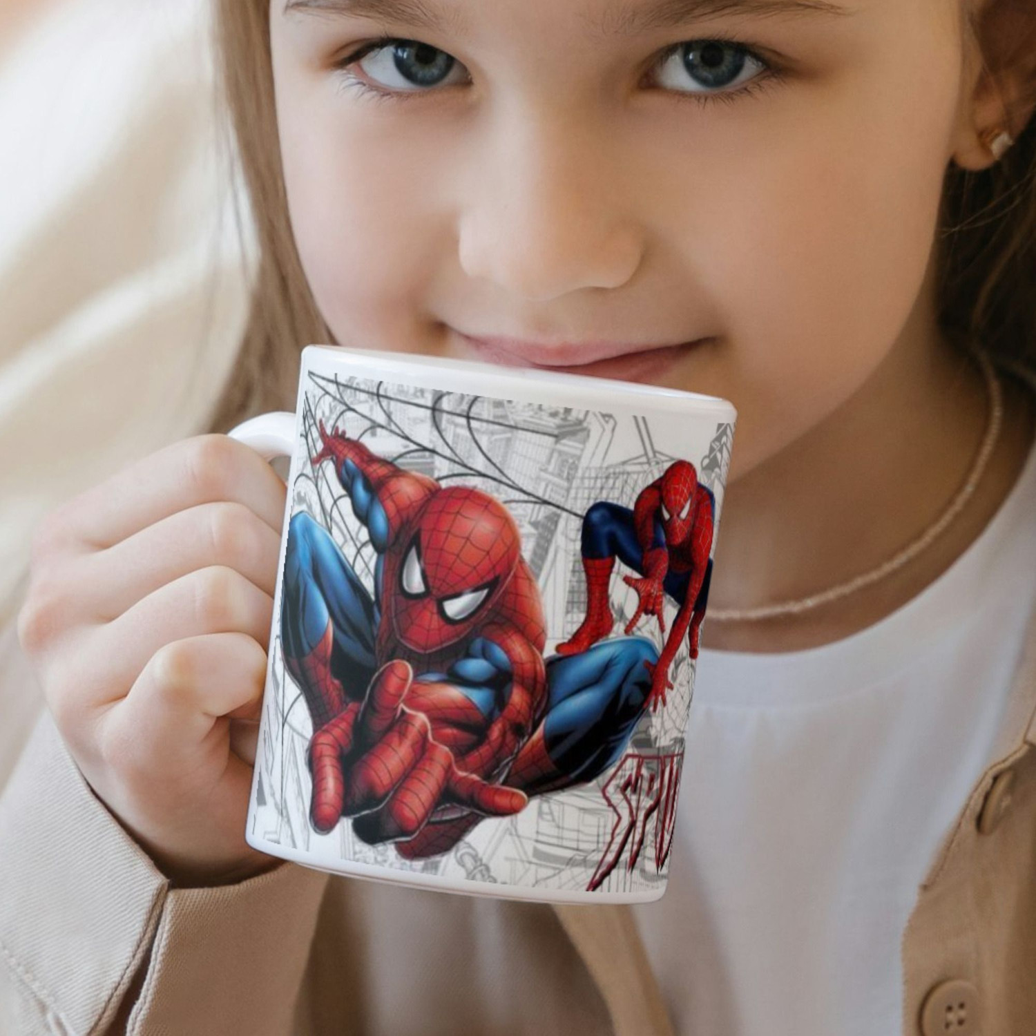 Image of Suguna Enterprises Super Fan Super Hero Graphic Printed Action Theme Cup Ceramic Coffee Mug