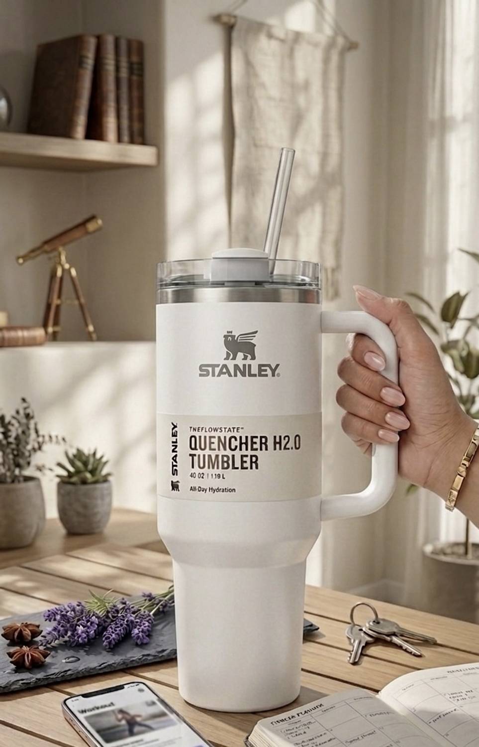 DHIX Trendy Stainless Steel Tumbler for Women - Lavender
