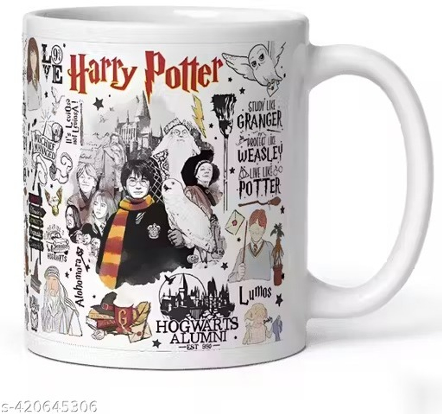 Image of GIFTMART Harry Potter Golden Printed Ceramic Coffee Ceramic Coffee (330 ml) Ceramic Coffee Mug