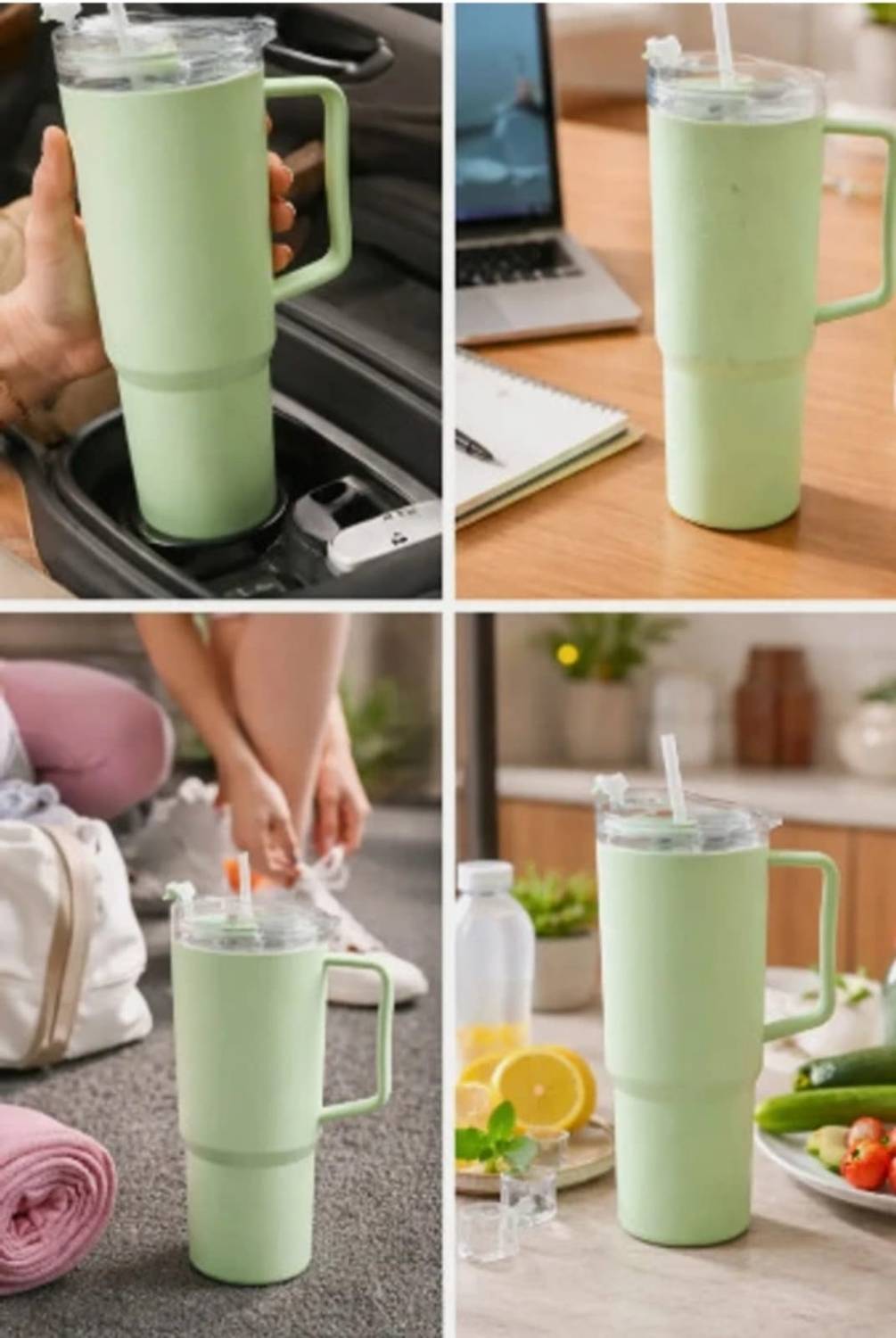 THE GAUR HUB Toony 1800 ML Green Plastic Travel Tumbler - Image 5