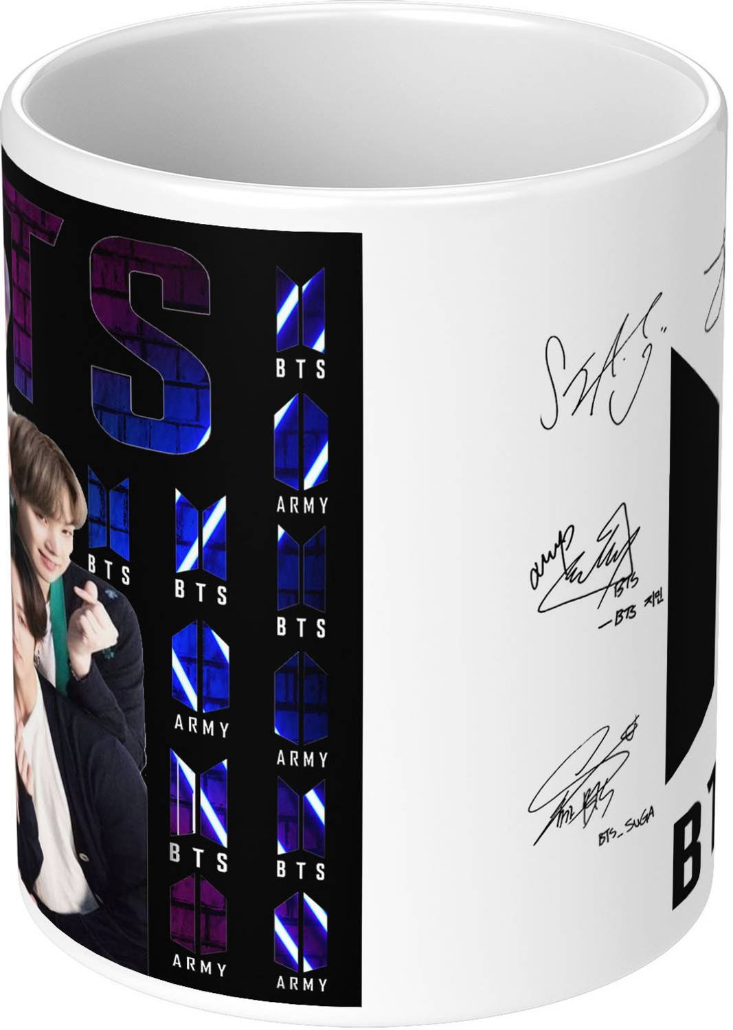 PrintingZone BTS Cup Signature BTS Bangtan Boys Hd Printed