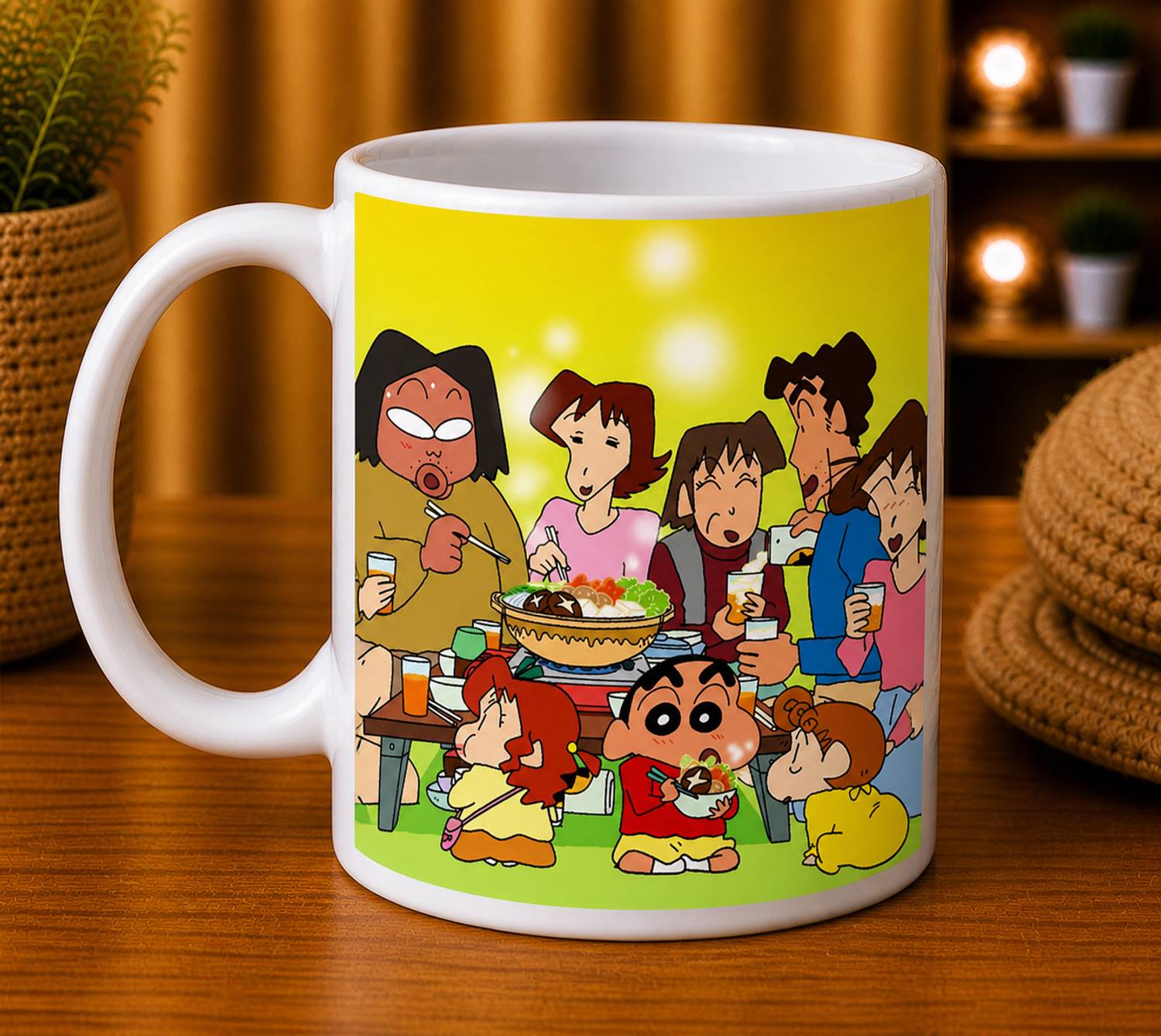 Stylotrendz All in One Full Shinchan Characters Printed Ceramic