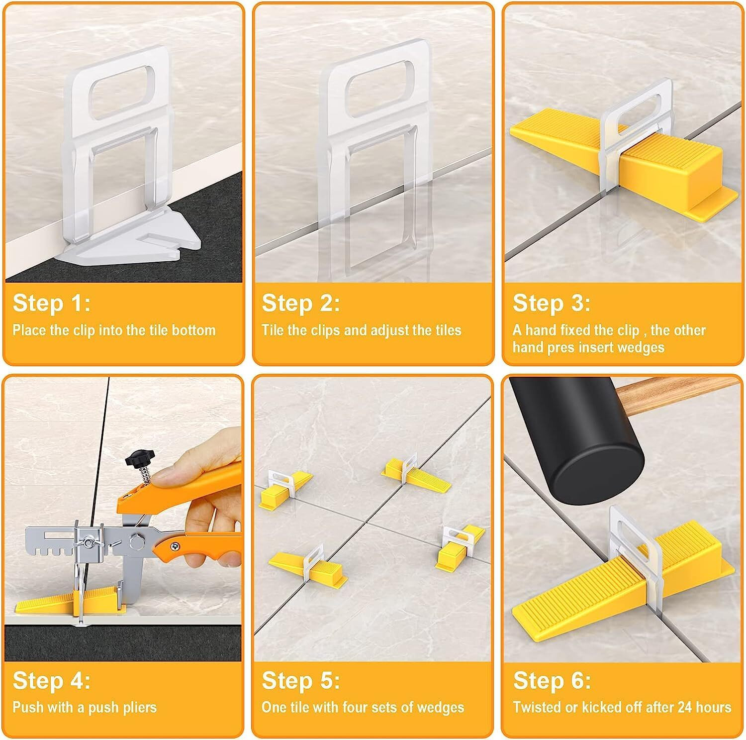Image of NIKTION Tile Levelling System Plier Floor Plier Tile Locator Leveling System Punch Plier (Length : 10 inch)