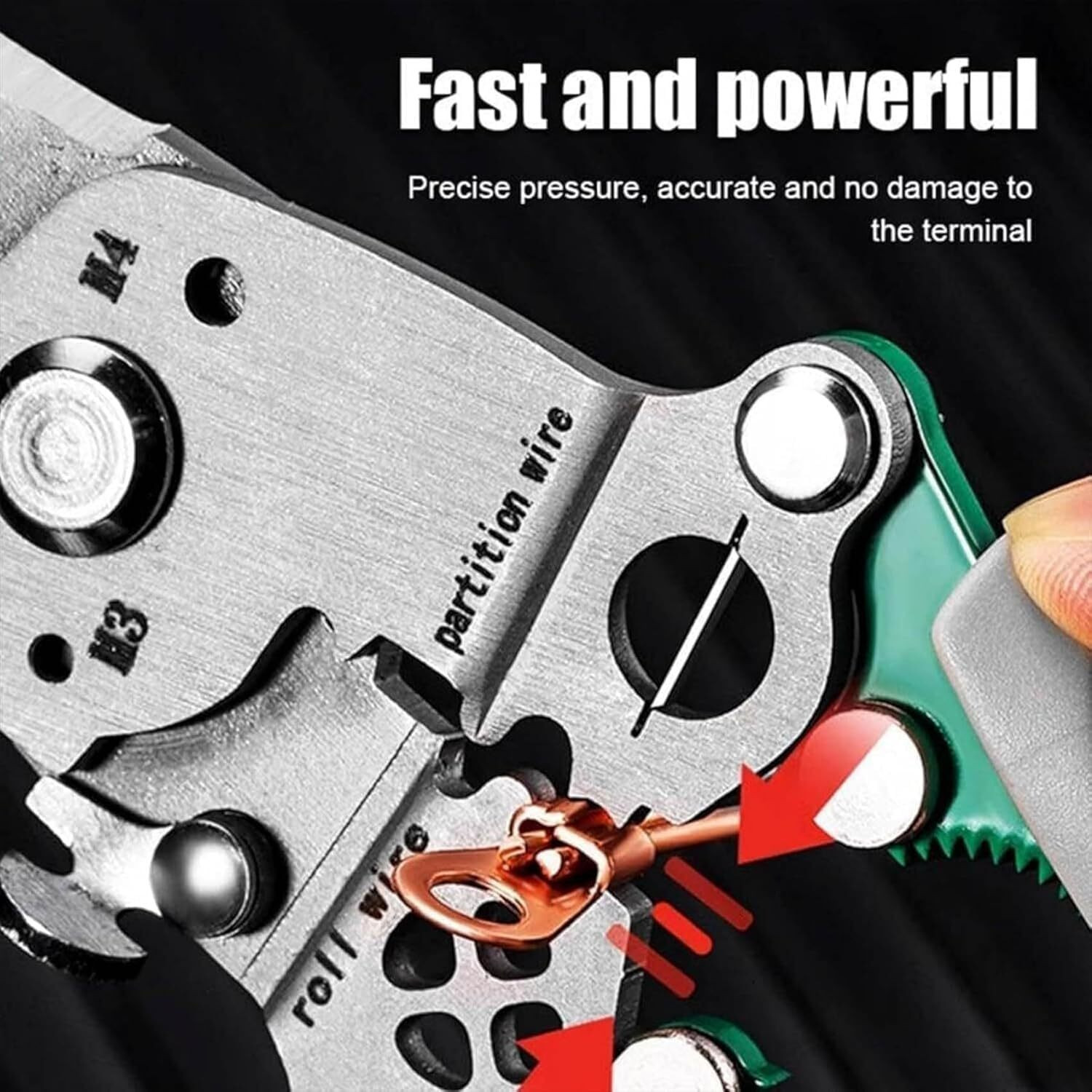 Image of Daccfy All in 1 Multifunction Stainless Steel Wire Stripper /Wire Crimping Tool Wire Cutter, Wire Crimper, Cable Stripper, Wiring Tools Multi-Function Hand Tool Wire Cutter