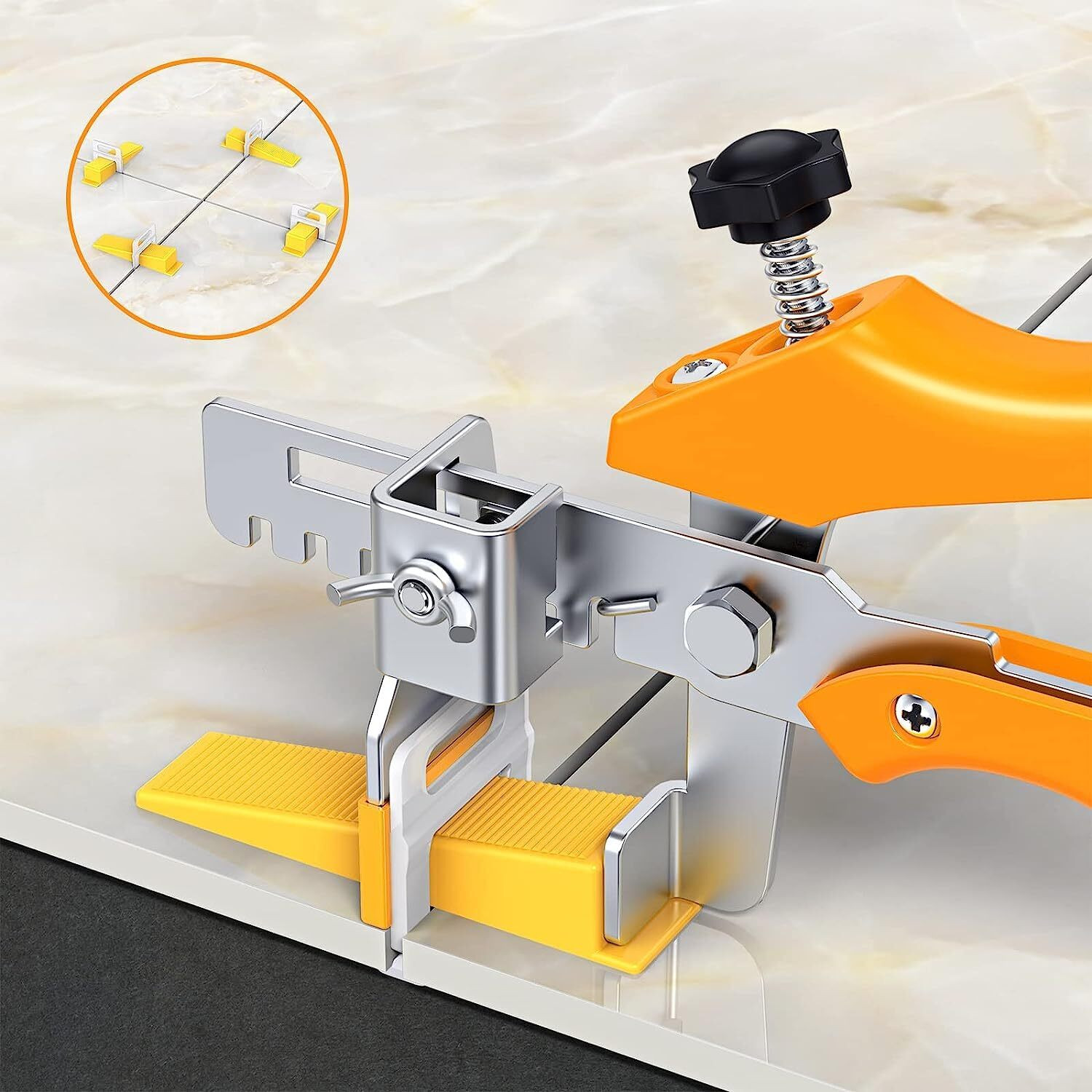 Image of NIKTION Tile Levelling System Plier Floor Plier Tile Locator Leveling System Punch Plier (Length : 10 inch)