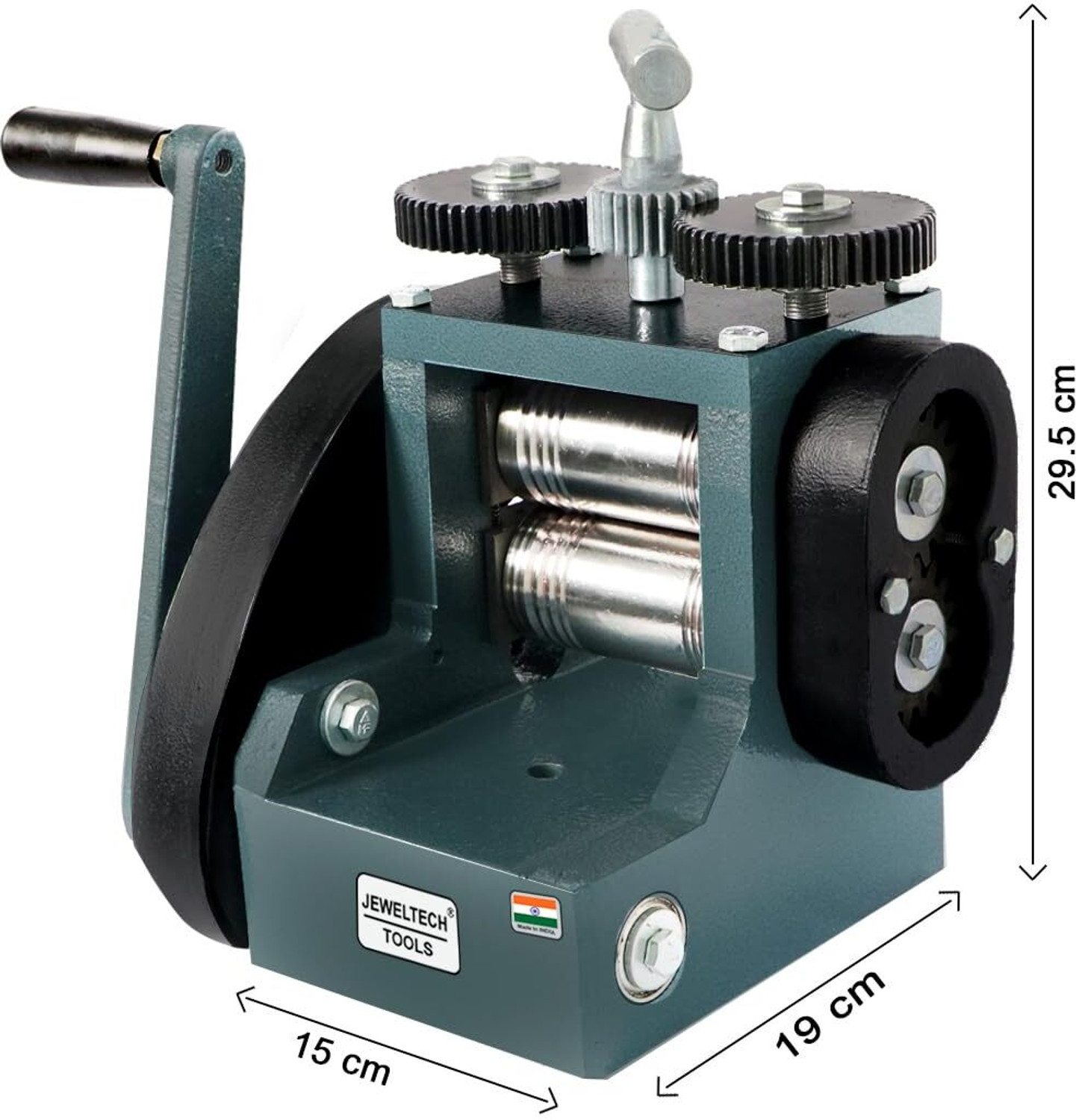 Image of JEWELTECH 4 inch Rolling Mill Machine /Tar Patti Machine for Gold & Silver Jewellery Multi Vise Tool