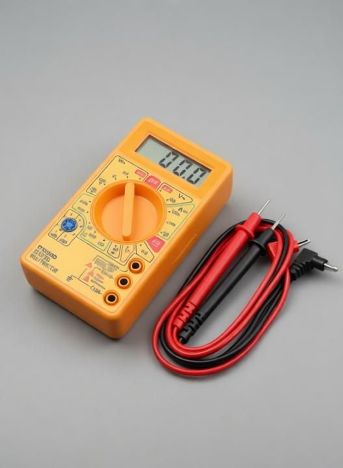 Image of SINKUL Digital Multimeter | Diode And Transistor Tester | AC /DC Volt Test | Test Probes | Voltmeter | Multitester |Volt /OHM Meter (VOM) Multi-Meter Yellow Digital Multimeter