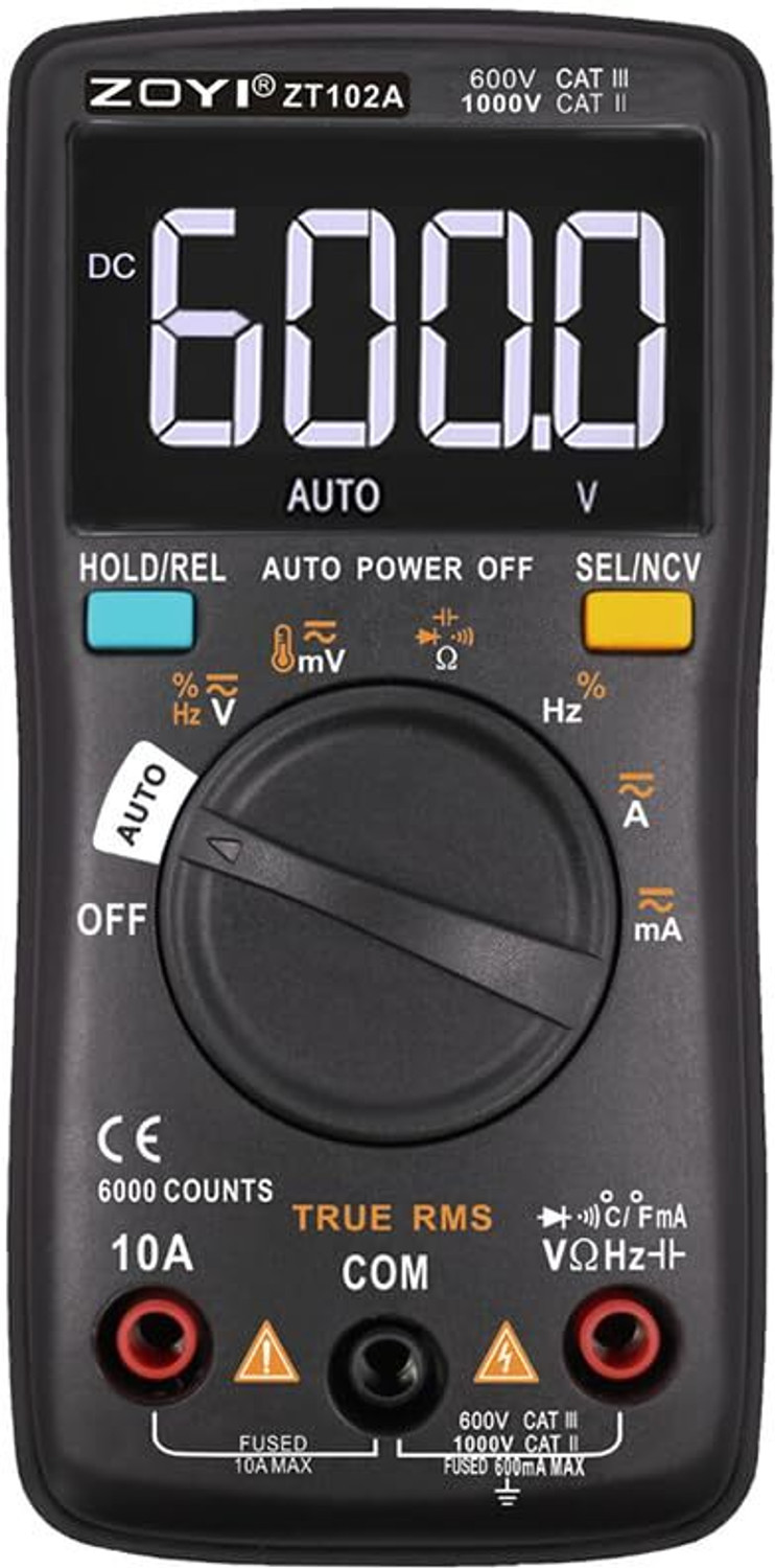 Image of ZOYI ZT-102A True RMS, Auto-Ranging, 6000 Count, AC /DC Digital Voltage Tester