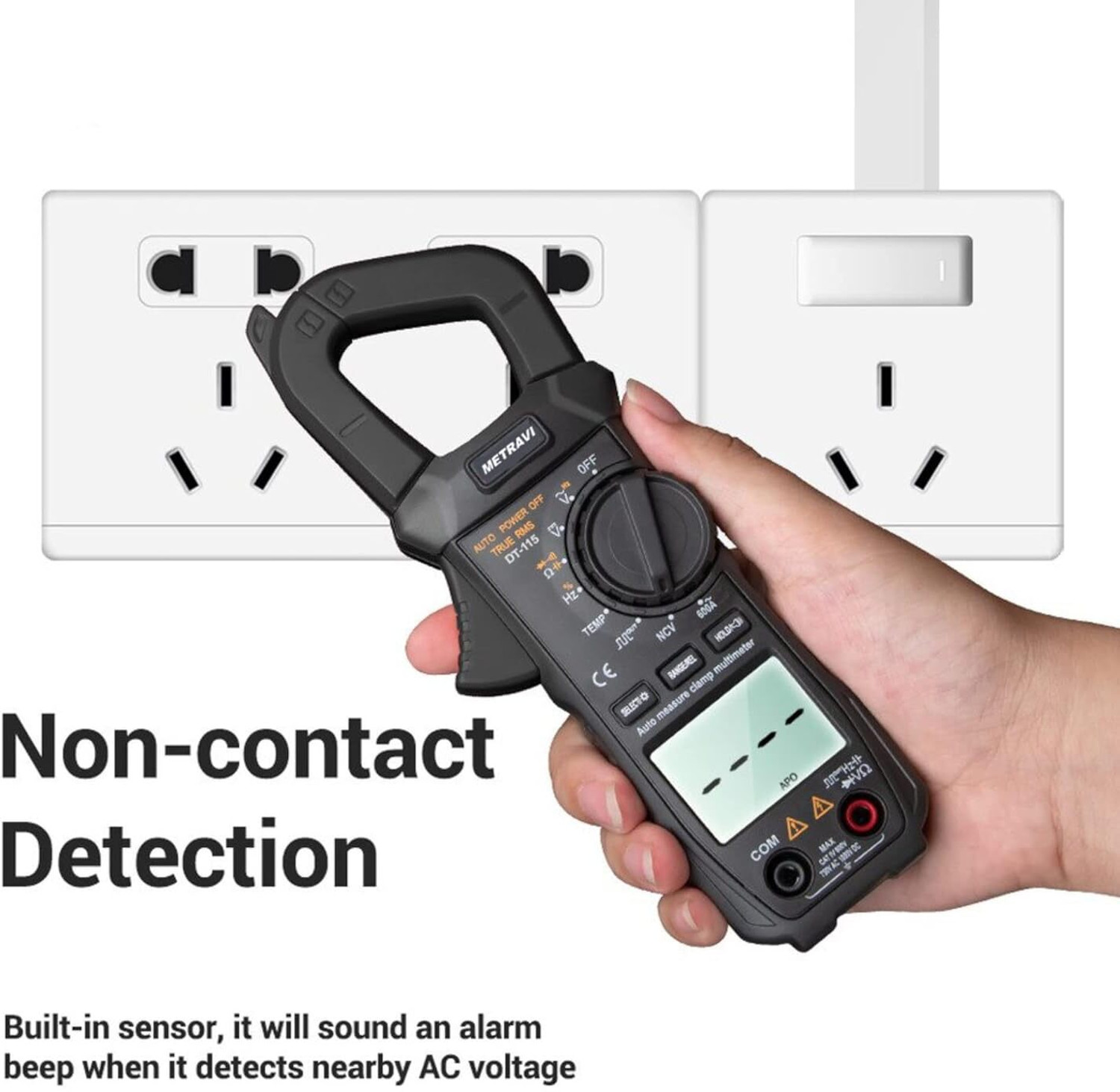 Image of Metravi DT-115 Pocket TRMS AC Clamp Meter upto 600A AC (ONLY AC AMP) Digital Multimeter