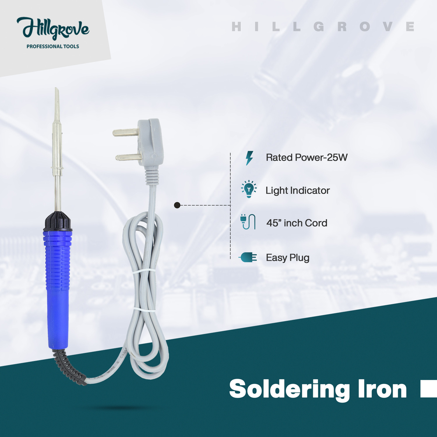 Image of Hillgrove HGCM210M2 5in1 Soldering Tool Glue Gun Combo Kit Set with 25in1 Screwdriver Set Power & Hand Tool Kit