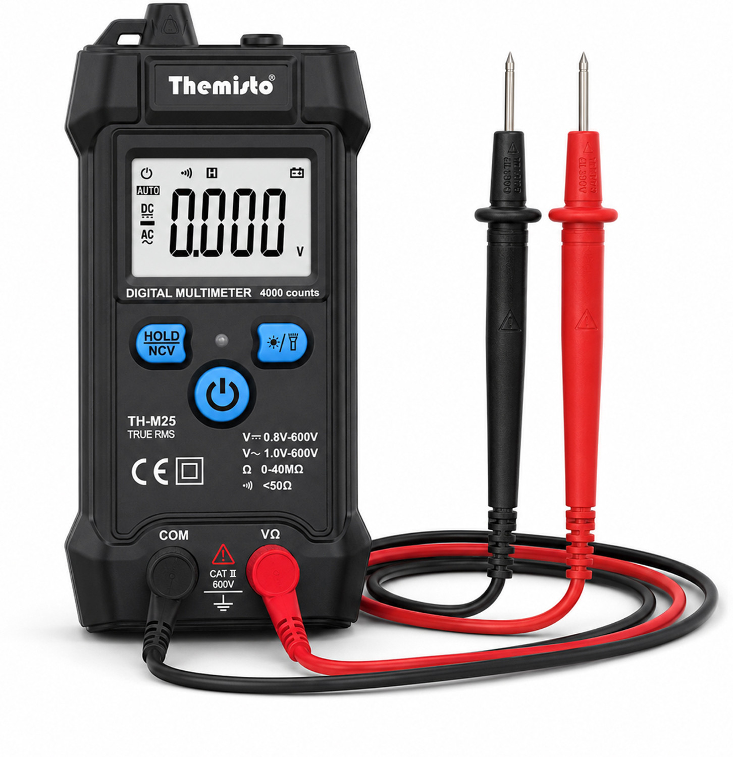 Image of tHemiStO TH-M25 Digital Multimeter (Black 4000 Counts)
