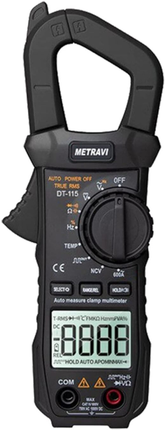 Image of Metravi DT-115 Pocket TRMS AC Clamp Meter upto 600A AC (ONLY AC AMP) Digital Multimeter