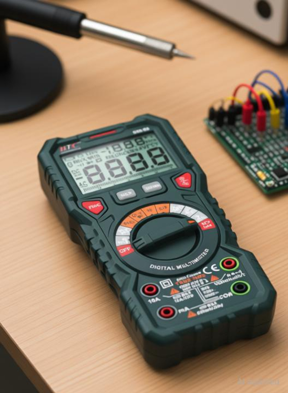 Image of HCT HTC DM-98 with TRMS and Autoranging function with Bargraph (Battrey Included) Digital Multimeter