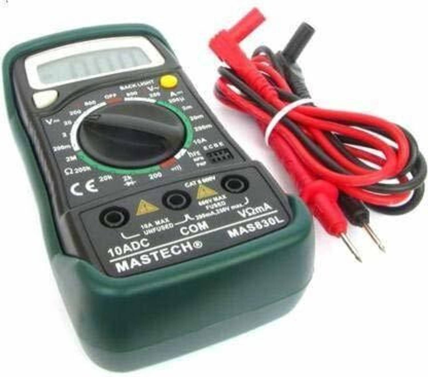 AMAZEE MAS830L Digital Pocket Multimeter with Backlight Multi Meter AC DC Voltage Check Digital Multimeter