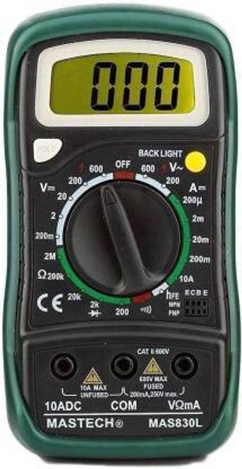 AMAZEE Mastech MAS830L AC Voltage Range Digital Multimeter (Green 2000 Counts) Digital Multimeter