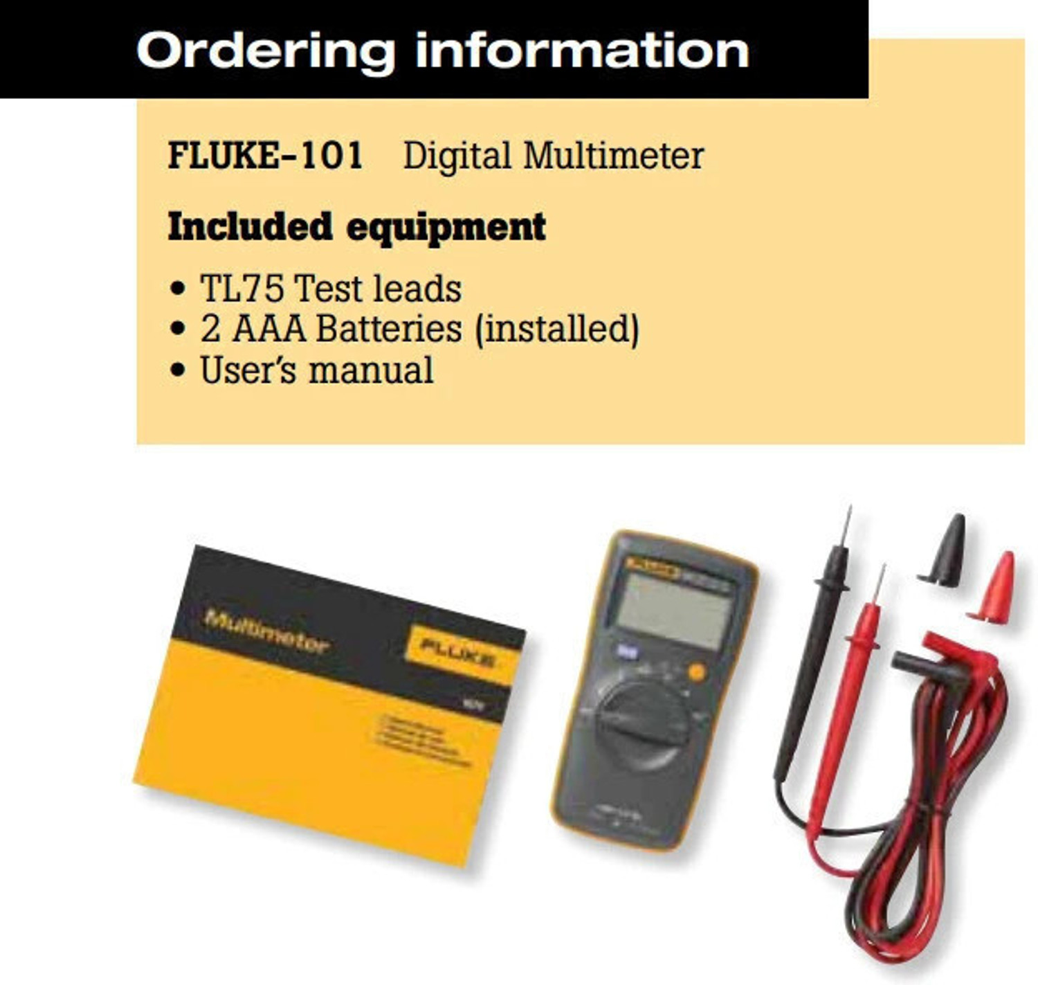 Image of FLUKE 101 Digital Multimeter