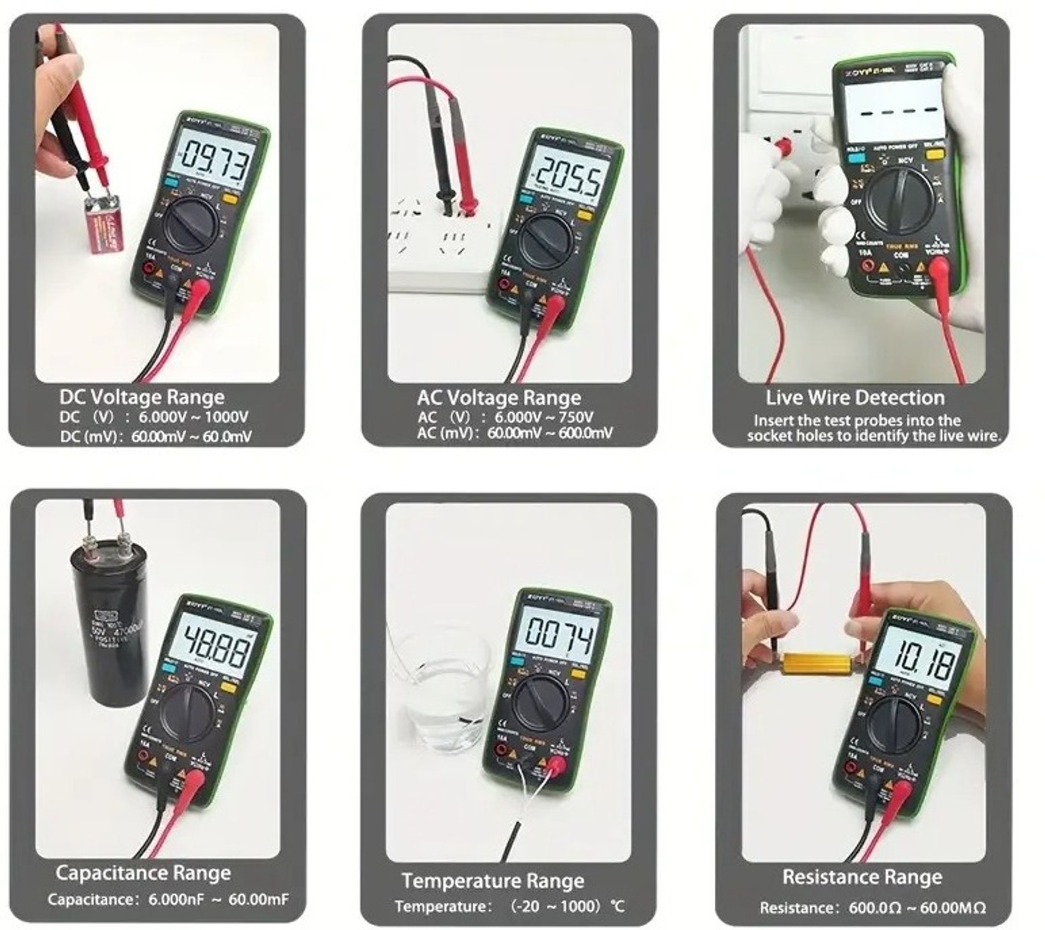 Image of BABATOOLS ZT-102L Multimeter True RMS 6000 Counts 60H LCR Meter Voltage Multimeter Digital Multimeter