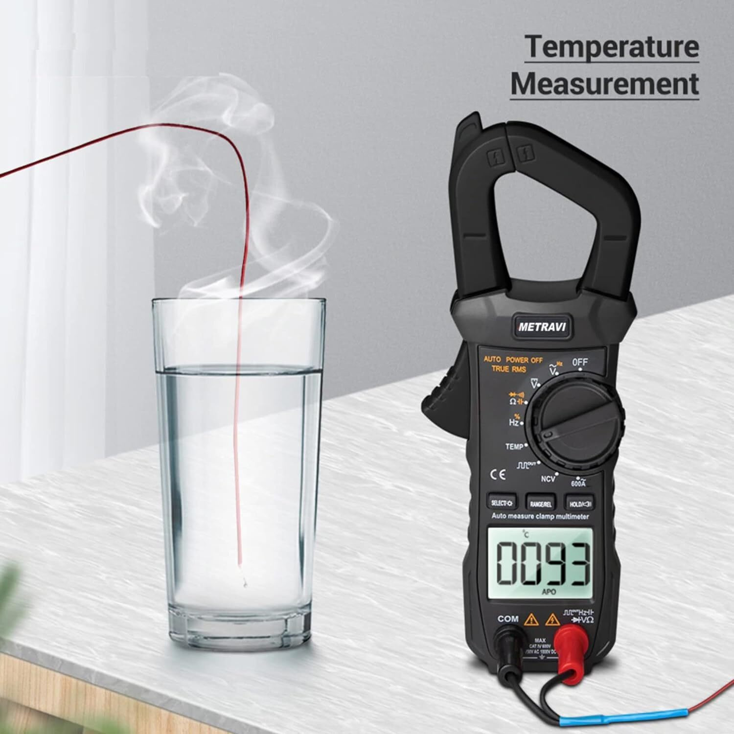 Image of Metravi DT-115 Pocket TRMS AC Clamp Meter upto 600A AC (ONLY AC AMP) Digital Multimeter