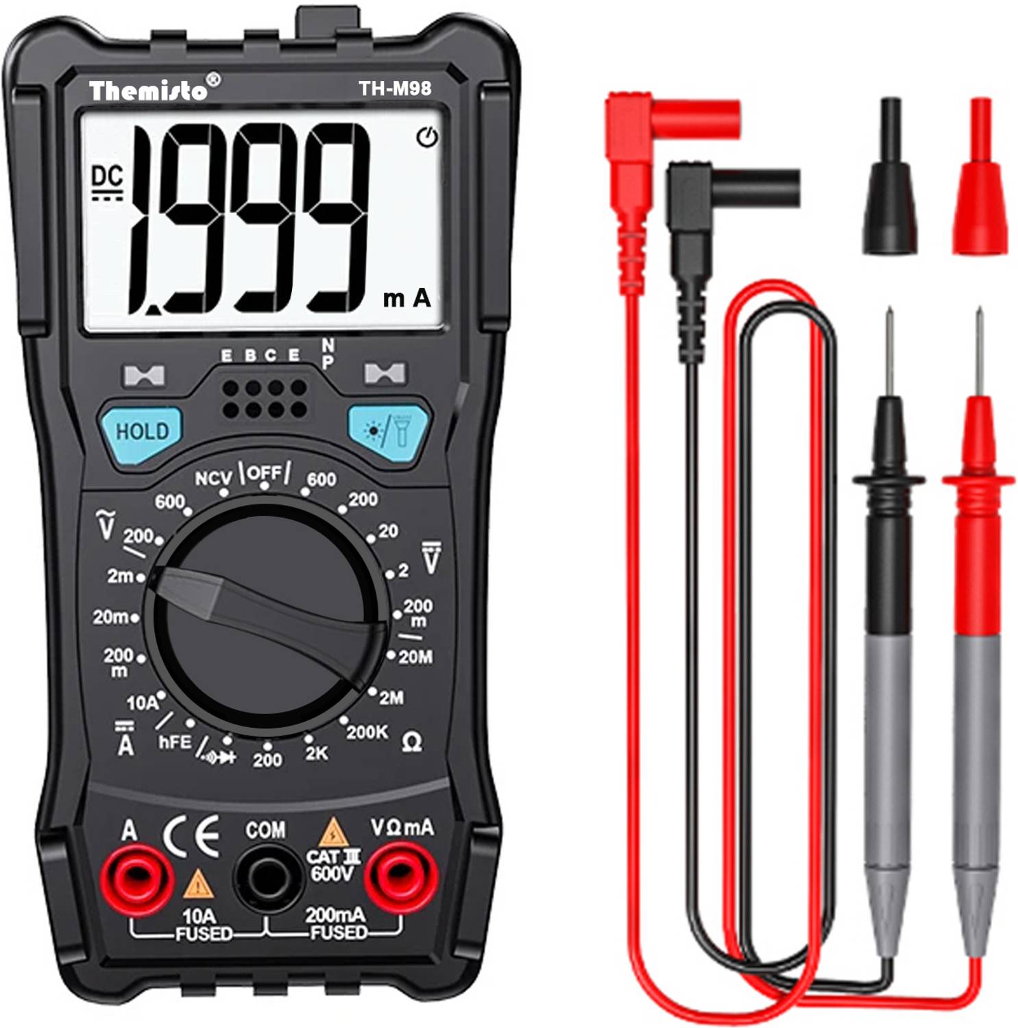 tHemiStO TH-M98 Digital Multimeter Black - Image 1