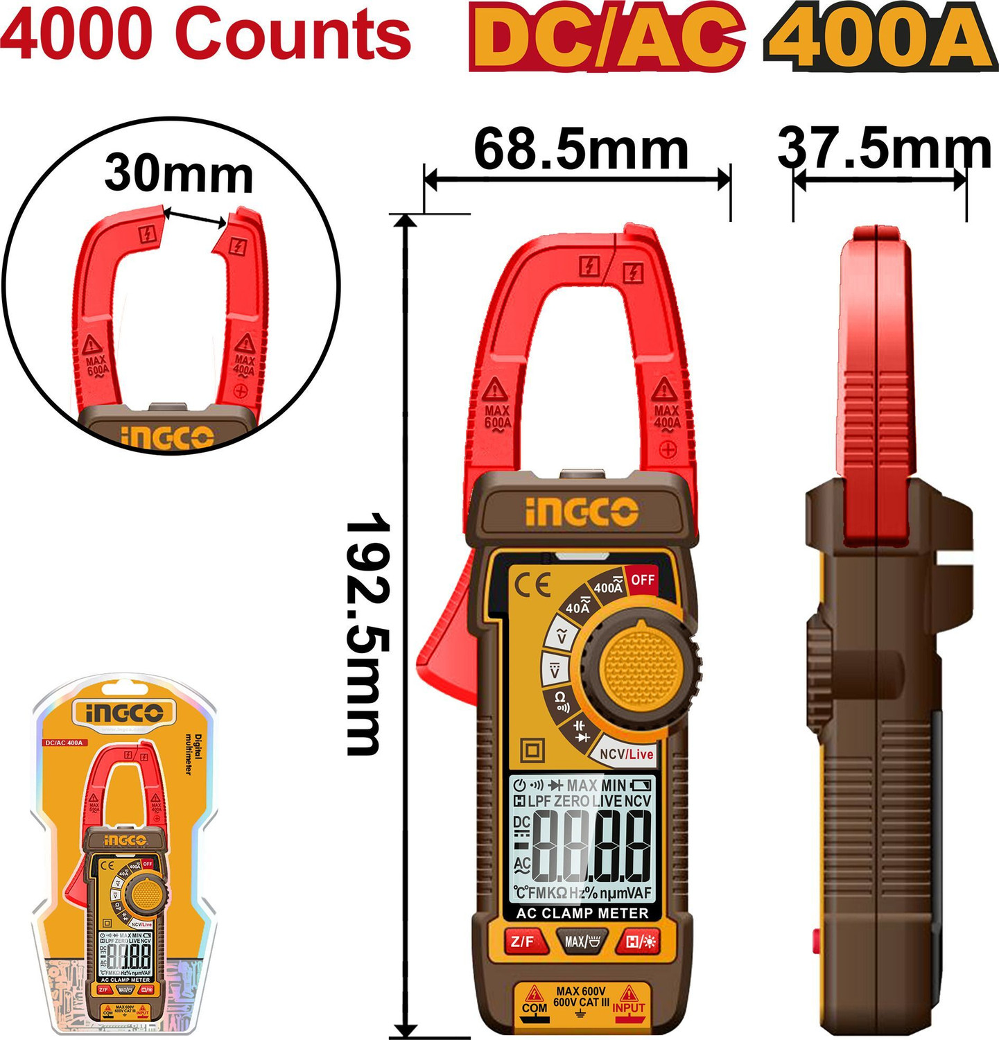 Image of INGCO DCM62002 Analog Multimeter