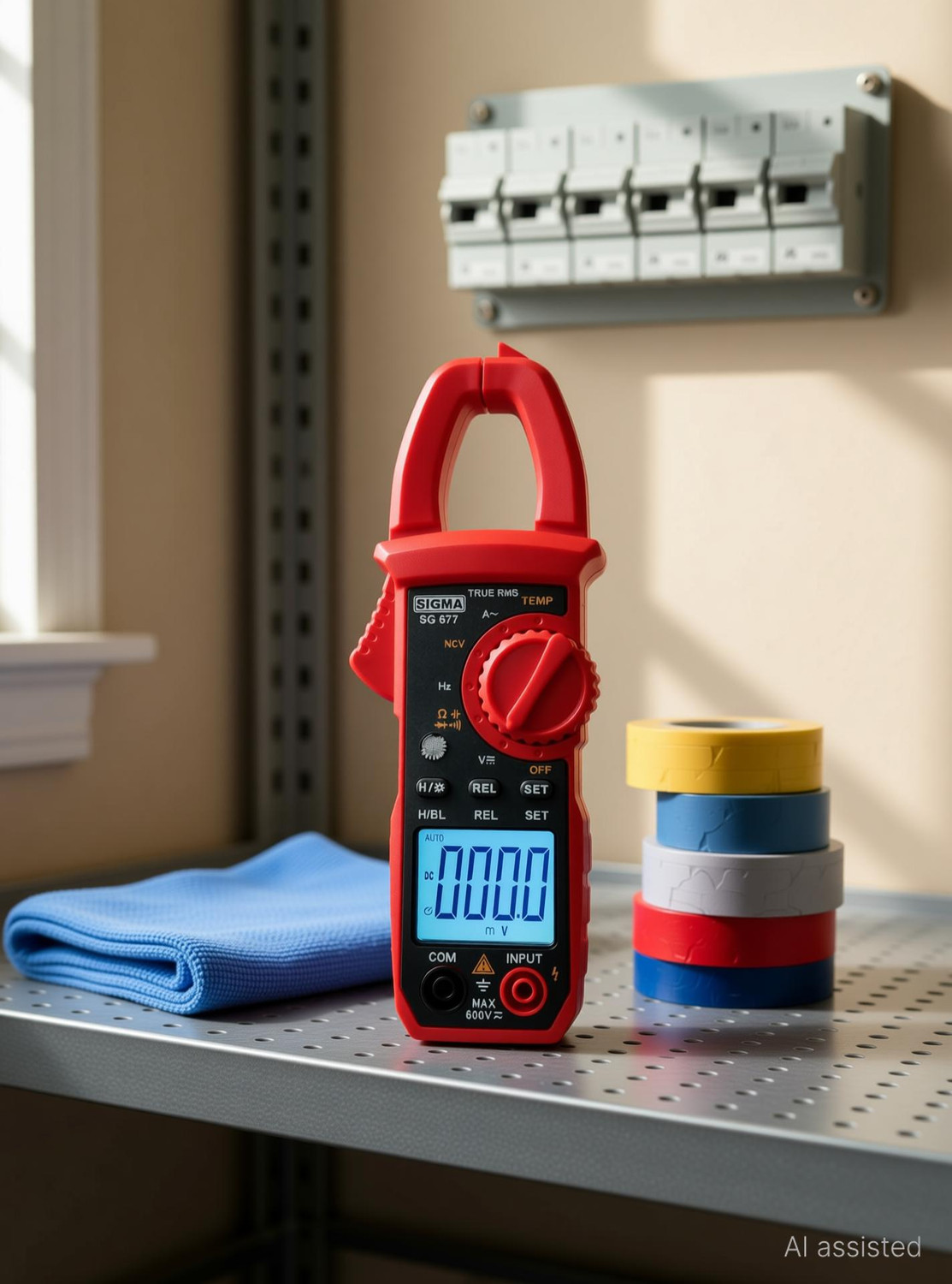 Image of SIGMA AC Clamp Meter SG 677 TRMS, Current Upto 400 A AC Digital Multimeter