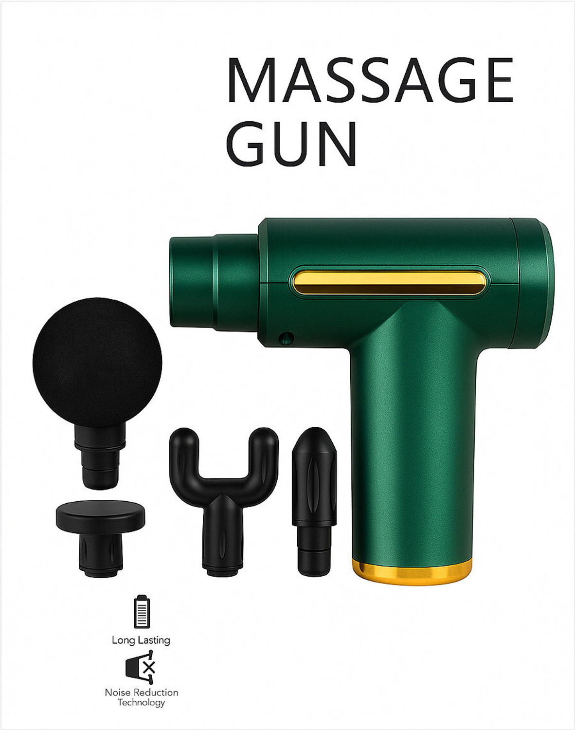 Image of QuackQuack Traders Mini Massage Gun- Portable Deep Tissue Muscle Massager with Rechargeable Battery Muscle Stimulator