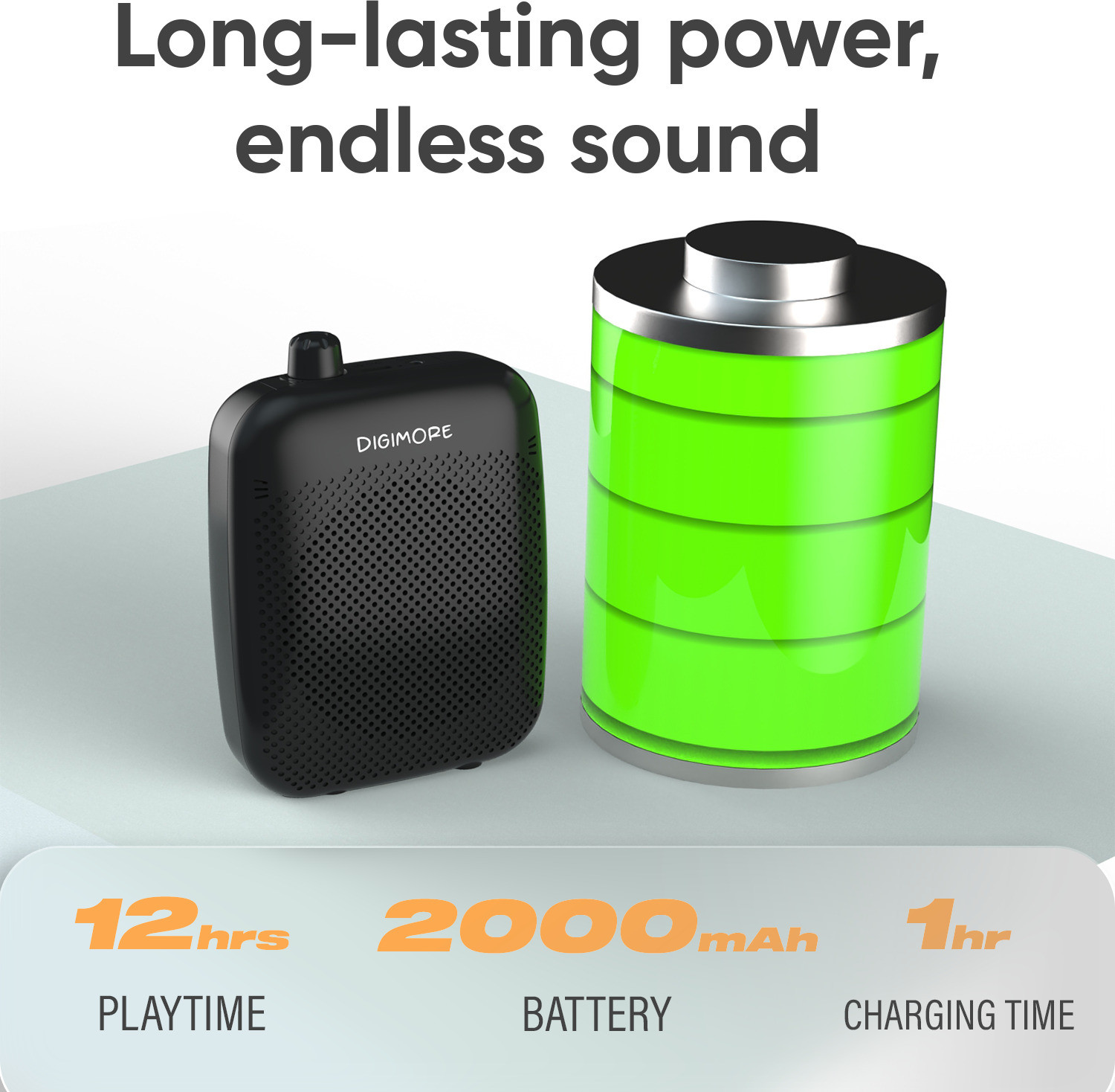 Image of Digimore D-1200WL COL Wireless Voice Amplifier with Collar mic | Bluetooth | 10W Speaker Speaker Cabinets