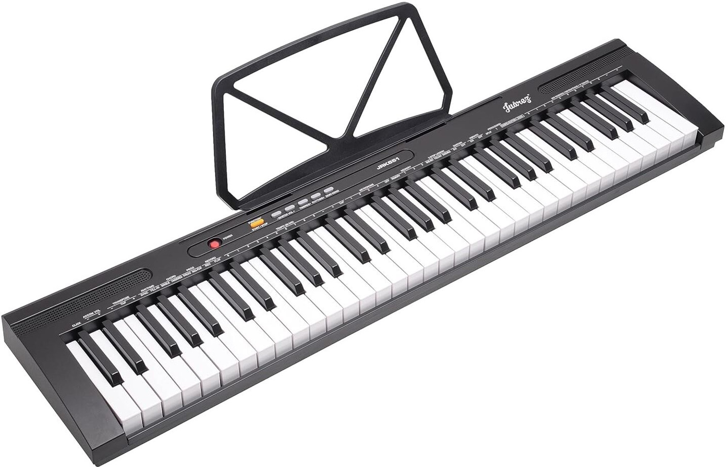 Image of Juarez JRK651 Piano, Adapter, Stickers, Stand, 300 Rhythms & Tones, 21 Demos, Transpose, Digital Portable Keyboard