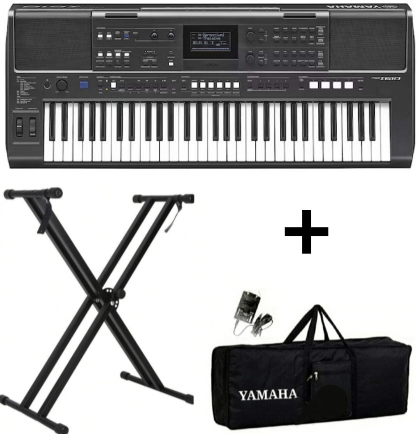 Image of YAMAHA PSR-I610 + CARRY CASE + DOUBLE PIPE STAND i610 Digital Portable Keyboard