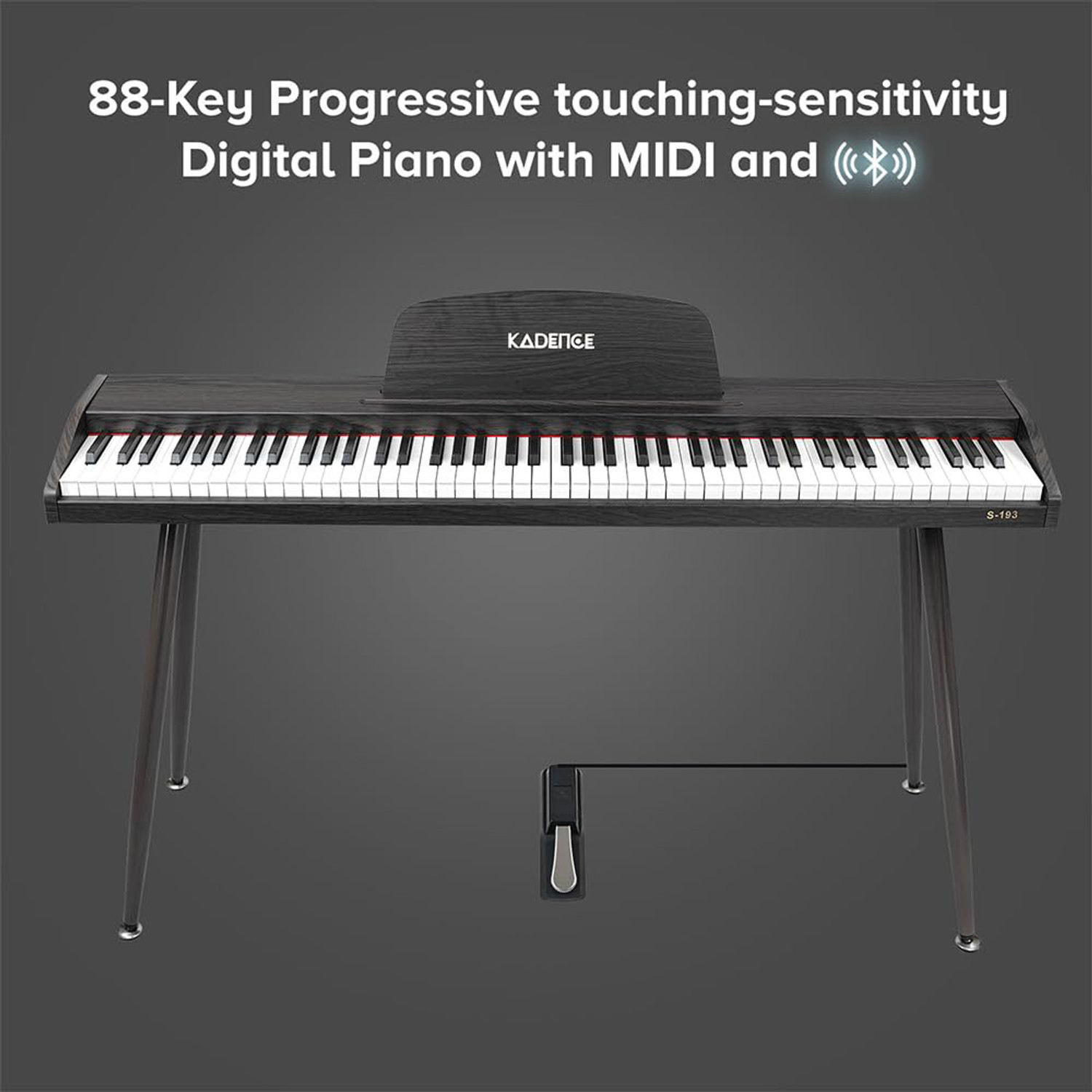 Image of KADENCE S193 88-Key Progressive touching-sensitivity Digital Piano-For Kids (Dark Brown) KAD-DP-S193-DBR Digital Digital Piano