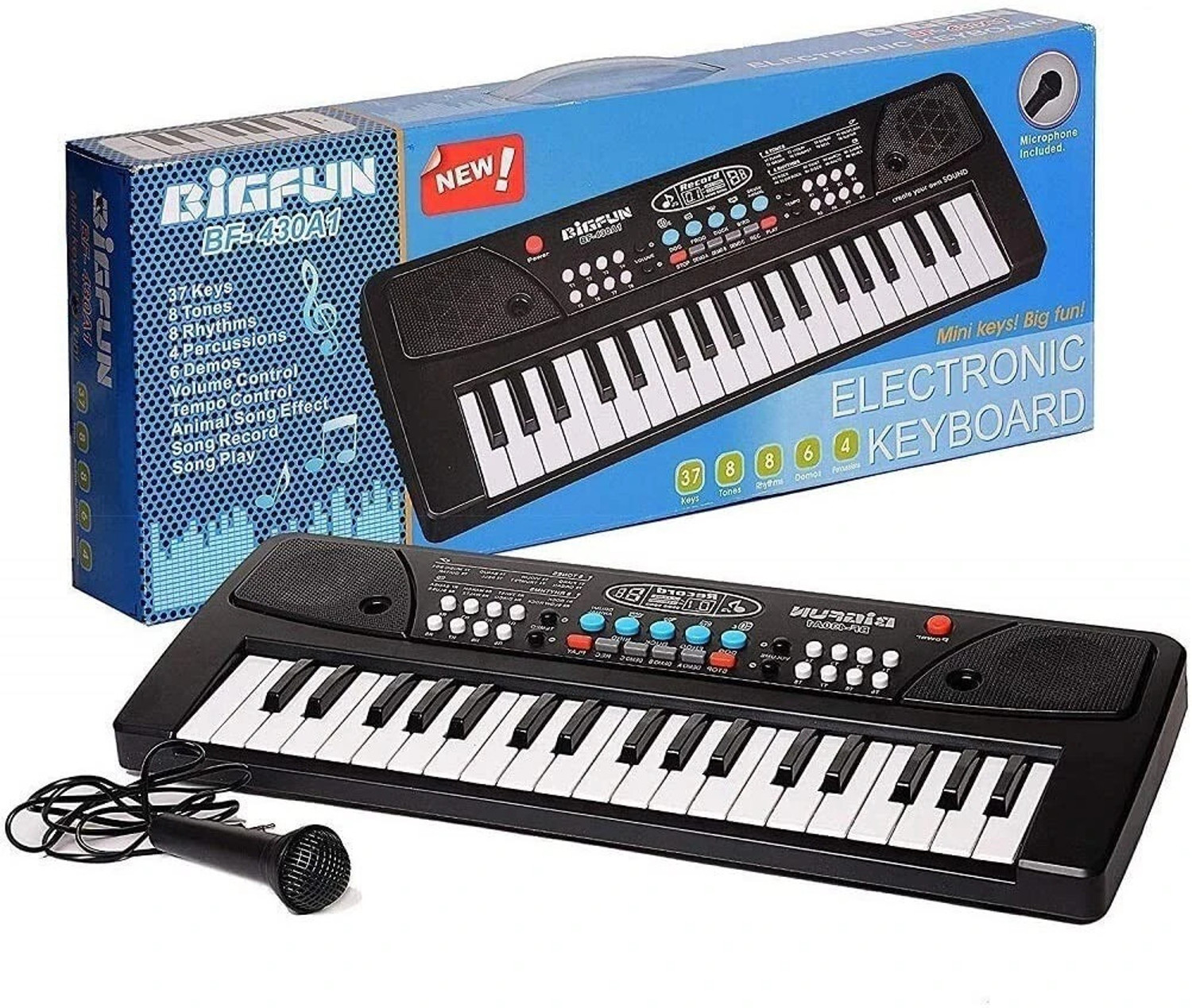 Image of ISTAMBH Piano toy Bigfun Piano with Usb Port /Microphone Port and with 37 Keys Digital Portable Keyboard