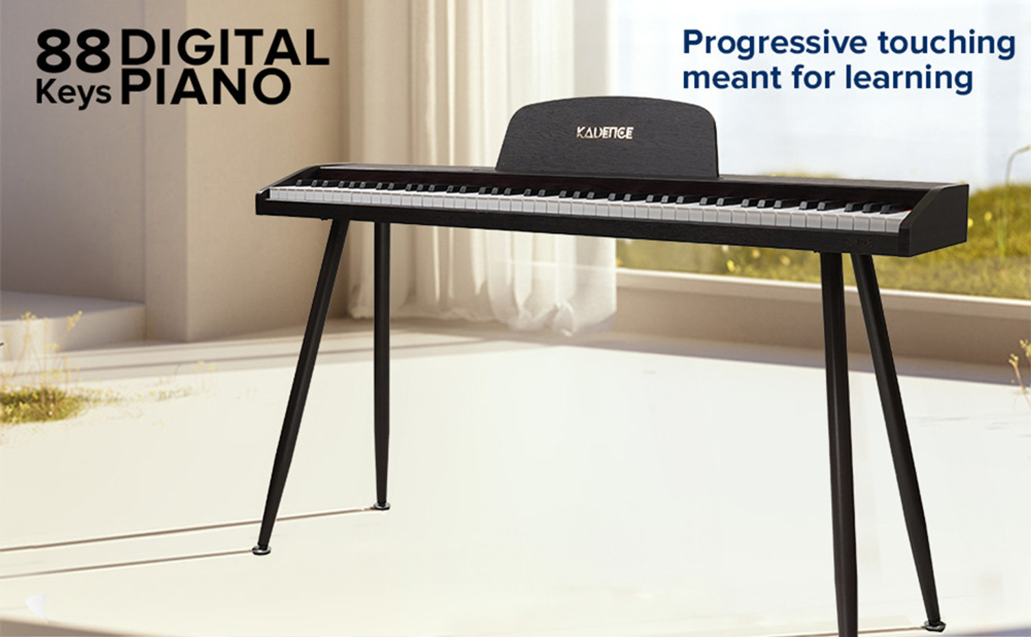 Image of KADENCE S193 88-Key Progressive touching-sensitivity Digital Piano-For Kids (Dark Brown) KAD-DP-S193-DBR Digital Digital Piano