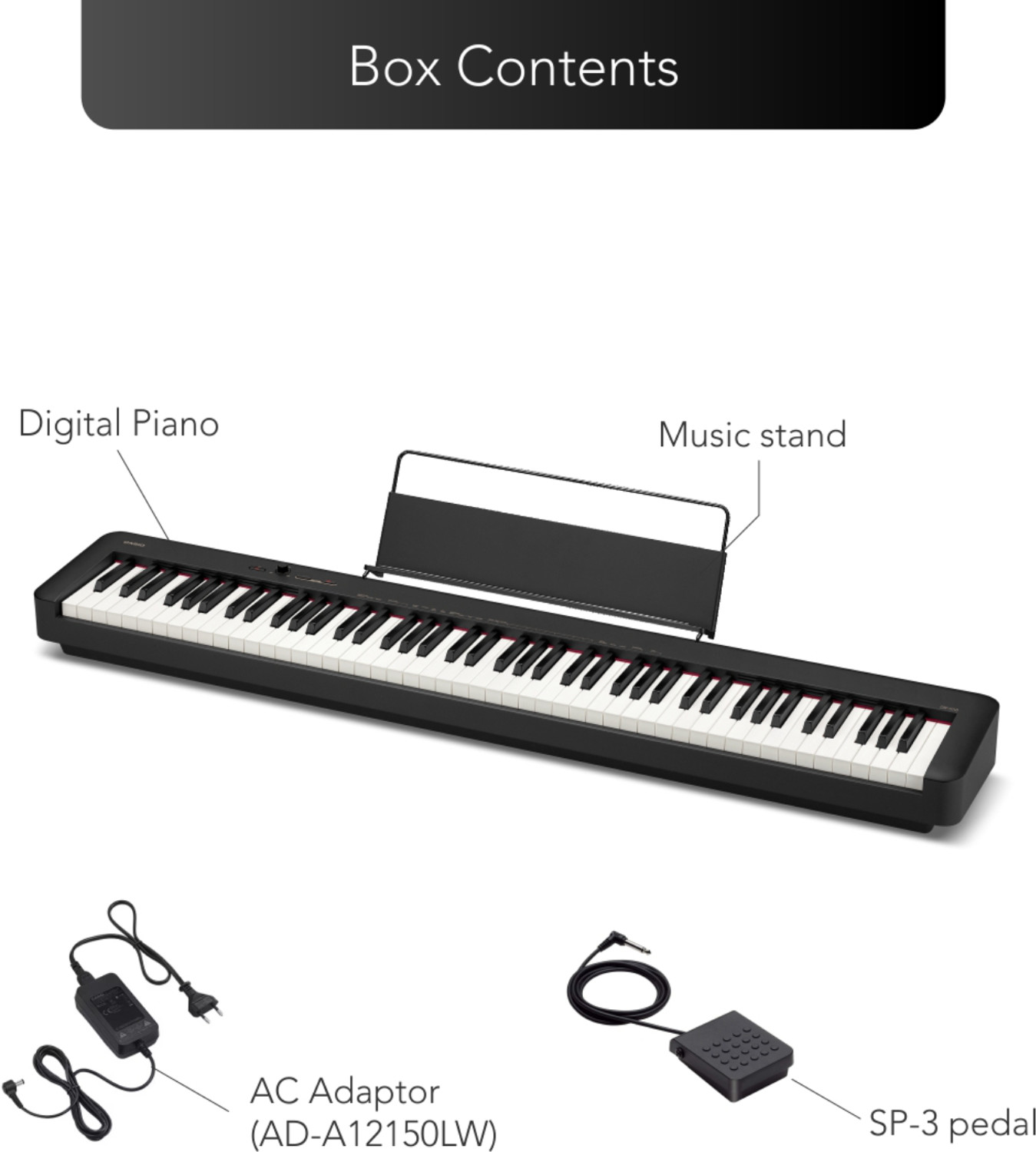 Image of CASIO CDP-S110 CDP-S110BK Digital Digital Piano