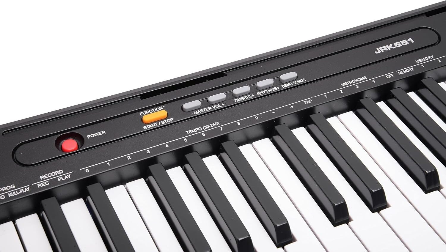 Image of Juarez JRK651 Piano, Adapter, Stickers, Stand, 300 Rhythms & Tones, 21 Demos, Transpose, Digital Portable Keyboard