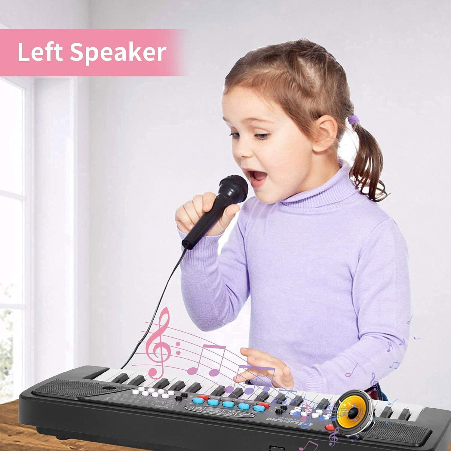 Image of STAR VENTURE Portable Musical Piano Keyboard with Microphone Dual Power Supply Source Portable Musical Piano Keyboard with Microphone Dual Power Supply Source Analog Portable Keyboard