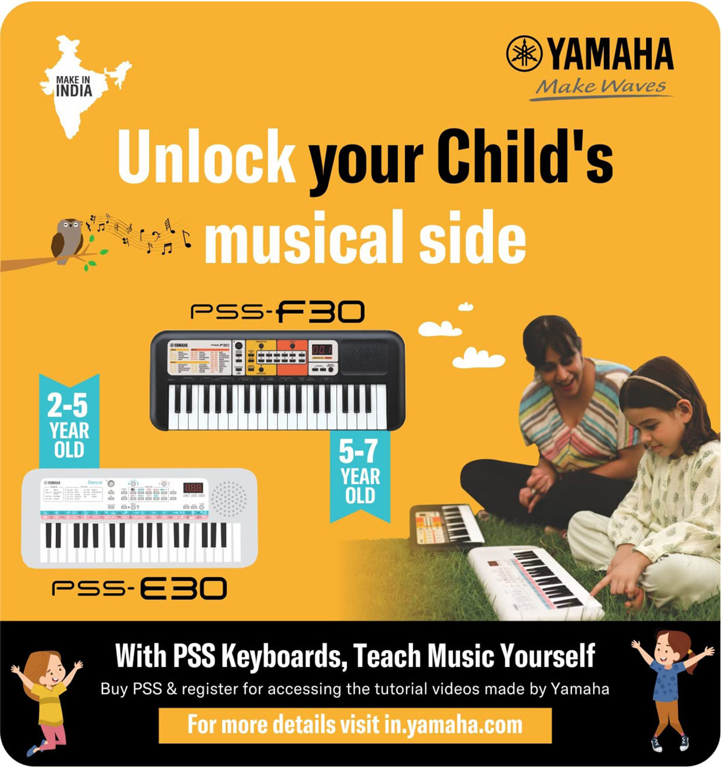 Image of YAMAHA PSS-F30 PSSF30 Digital Portable Keyboard