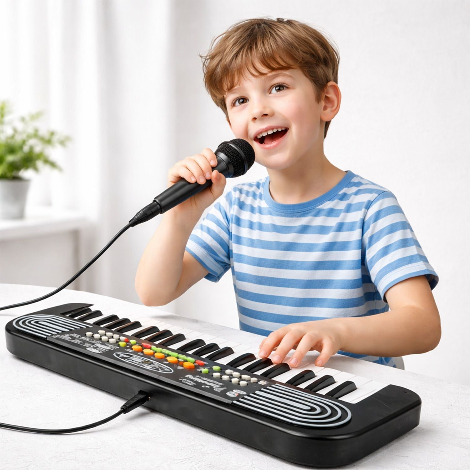 Image of SMART BOY PS-430 Pianosing Keyboard with Mic, USB Power & Speaker Digital Portable Keyboard