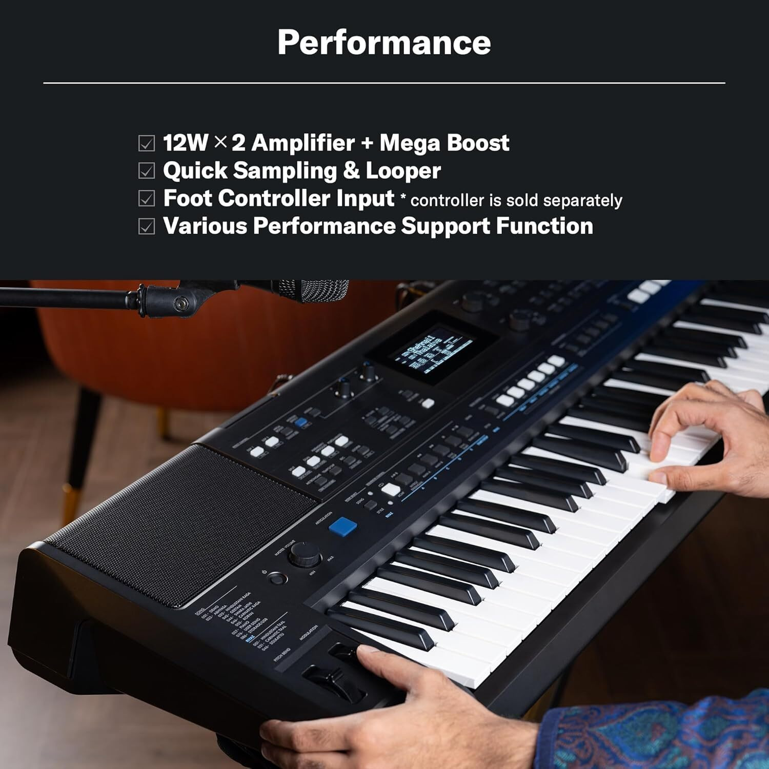Image of YAMAHA PSR-I610 + CARRY CASE + DOUBLE PIPE STAND+DUST COVER i610 Digital Portable Keyboard