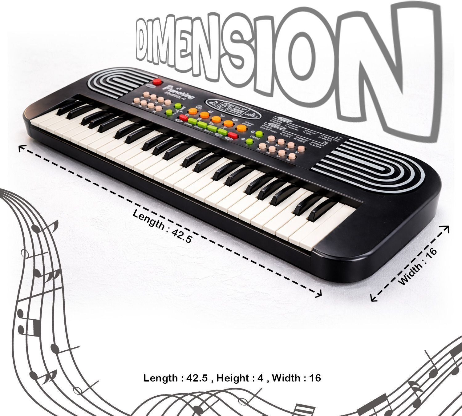 Image of SMART BOY PS-430 Pianosing Keyboard with Mic, USB Power & Speaker Digital Portable Keyboard