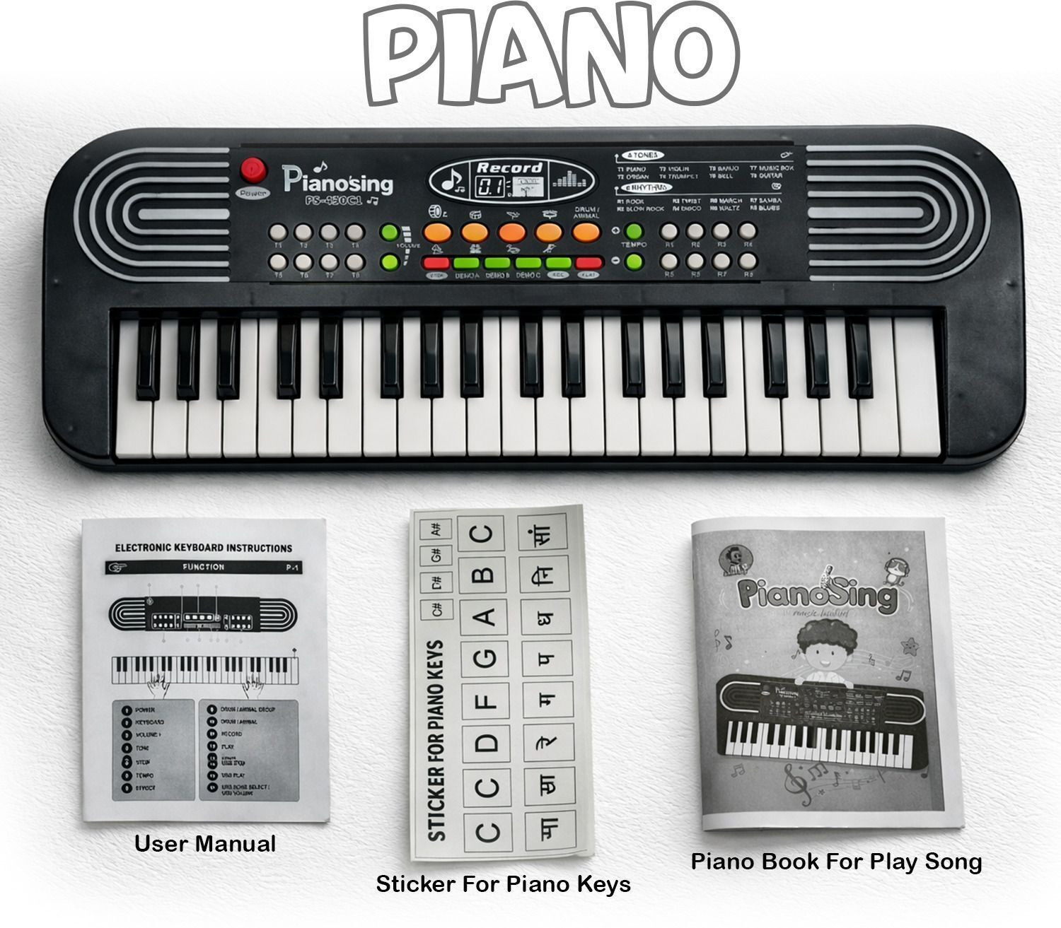 Image of SMART BOY PS-430 Pianosing Keyboard with Mic, USB Power & Speaker Digital Portable Keyboard