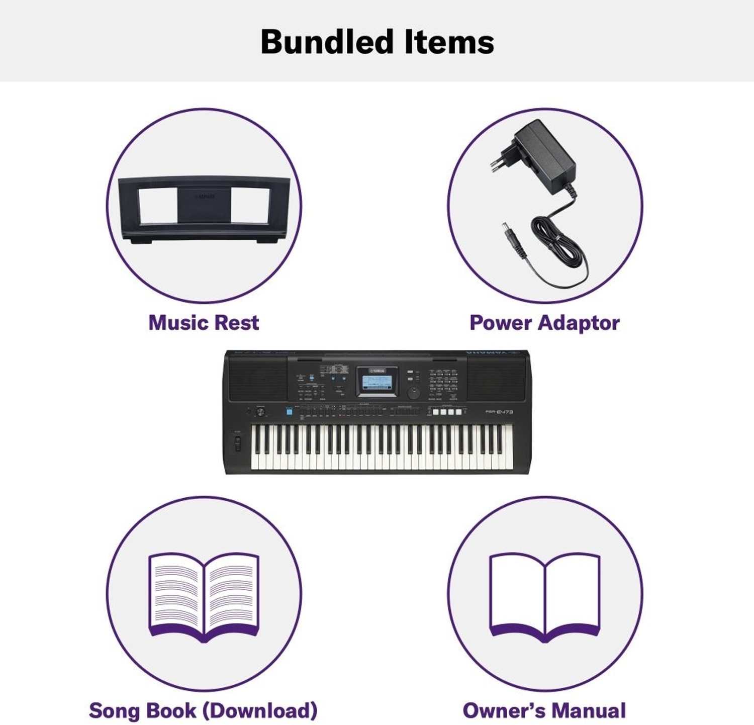 Image of YAMAHA 473 Yamaha PSR-E473 Portable Keyboard With 61 Keys Digital Portable Keyboard (61 Keys)