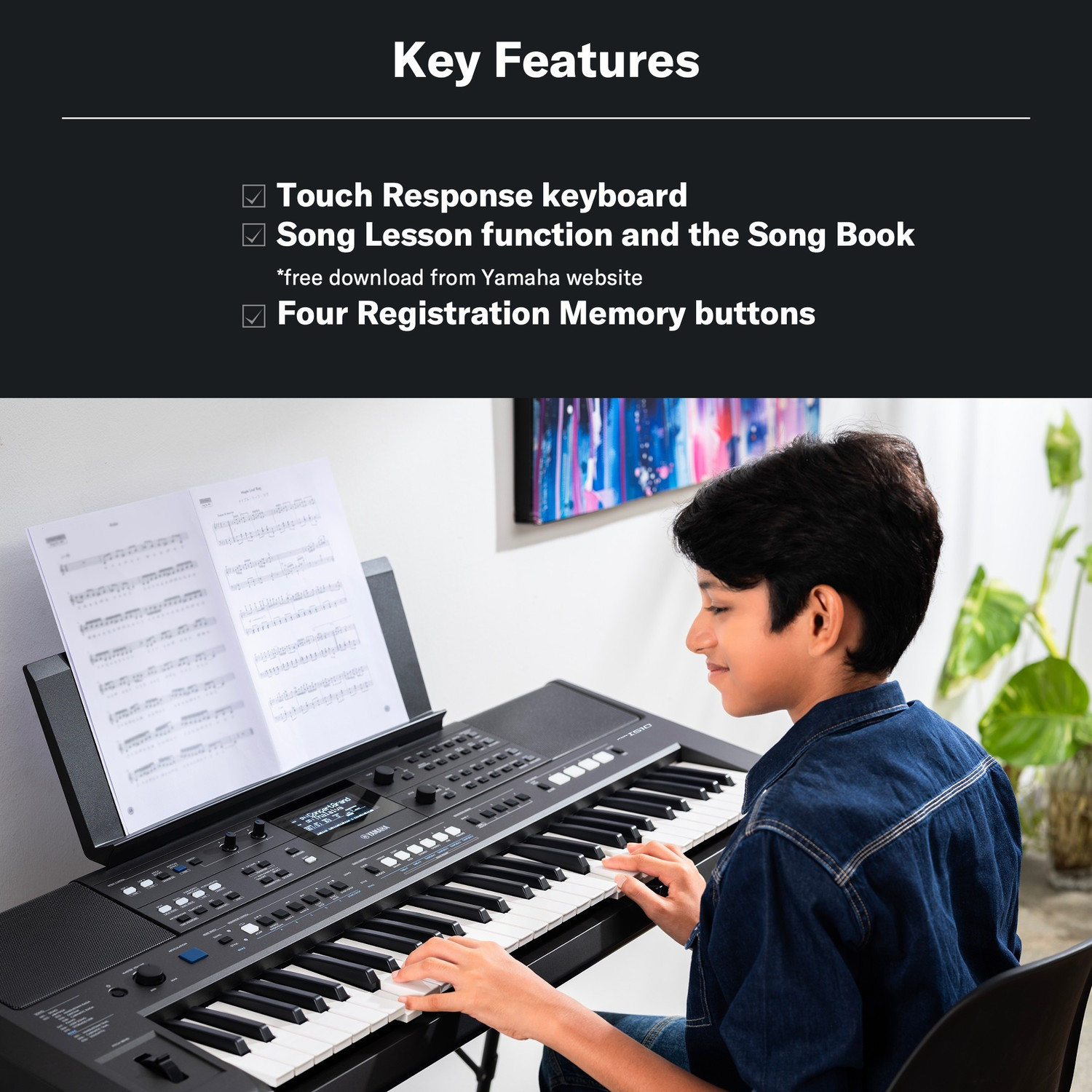 Image of YAMAHA PSR-I510 61-Key Portable Keyboard, Upgraded Version of PSR-I500 Digital Portable Keyboard