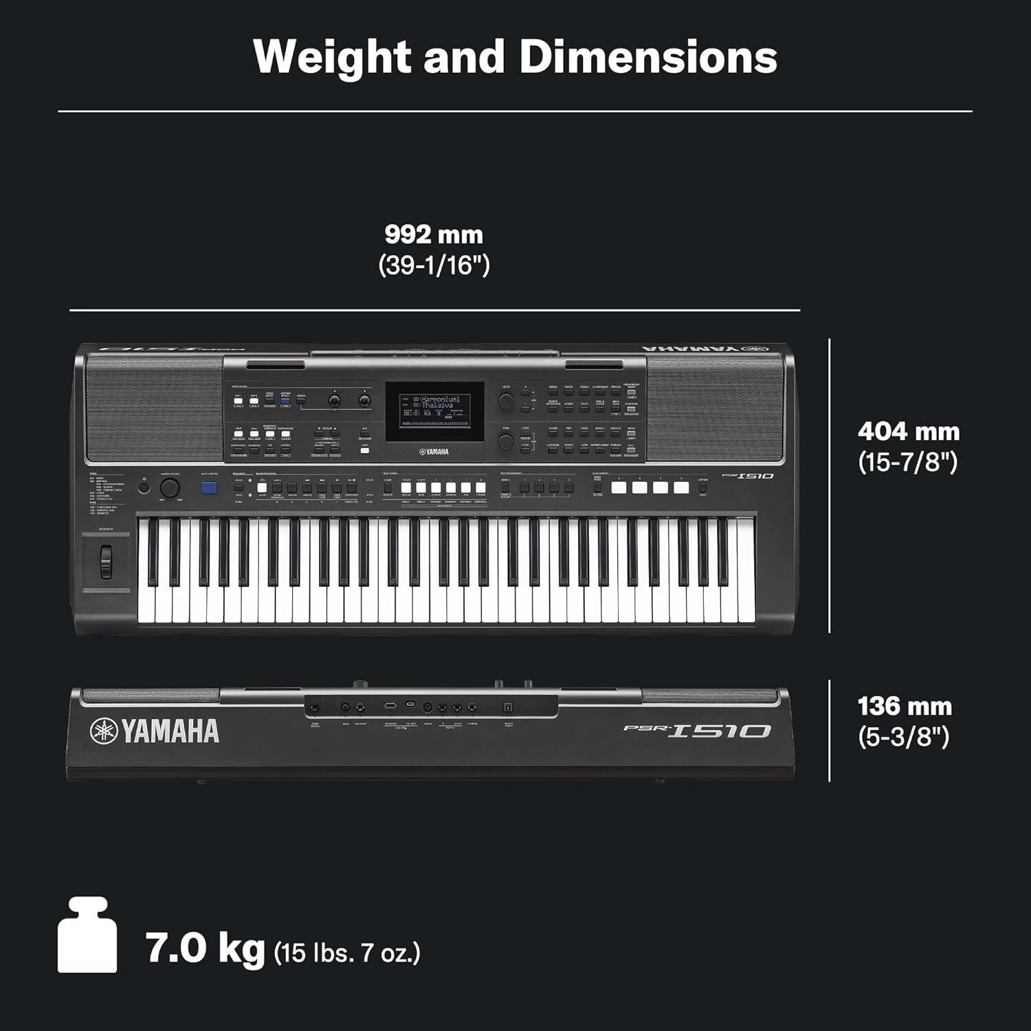 Image of YAMAHA PSR + CARRY CASE + DOUBLE PIPE STAND+DUST COVER I510 Digital Portable Keyboard