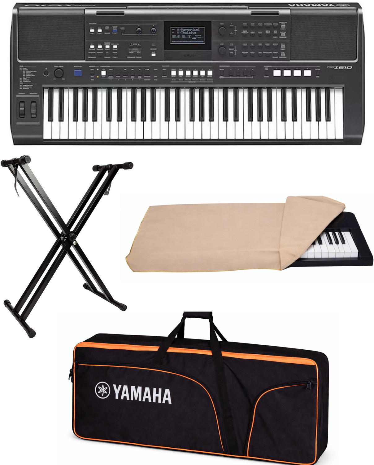 Image of YAMAHA PSR-I610 + CARRY CASE + DOUBLE PIPE STAND+DUST COVER i610 Digital Portable Keyboard