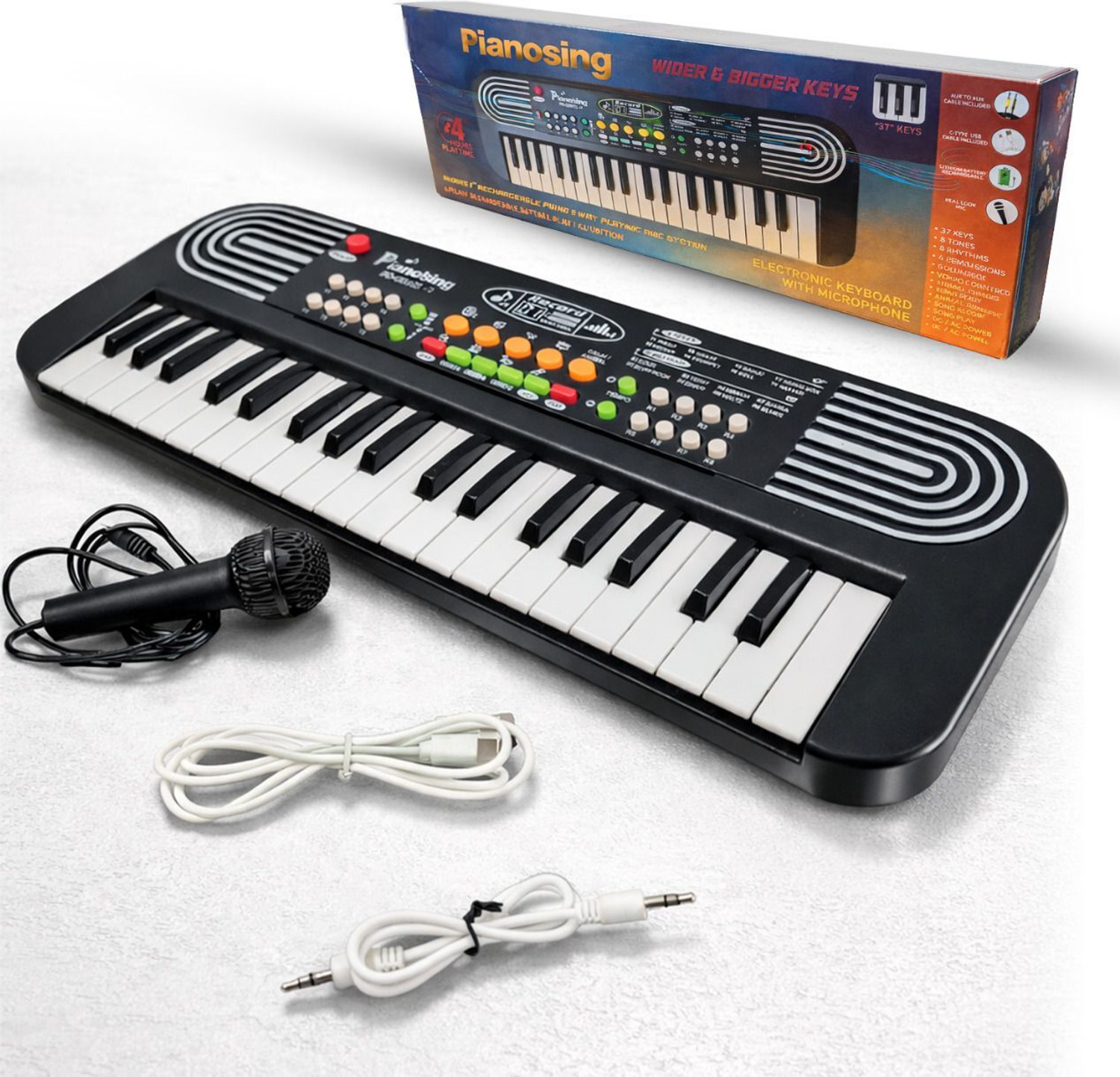 Image of SMART BOY PS-430 Pianosing Keyboard with Mic, USB Power & Speaker Digital Portable Keyboard
