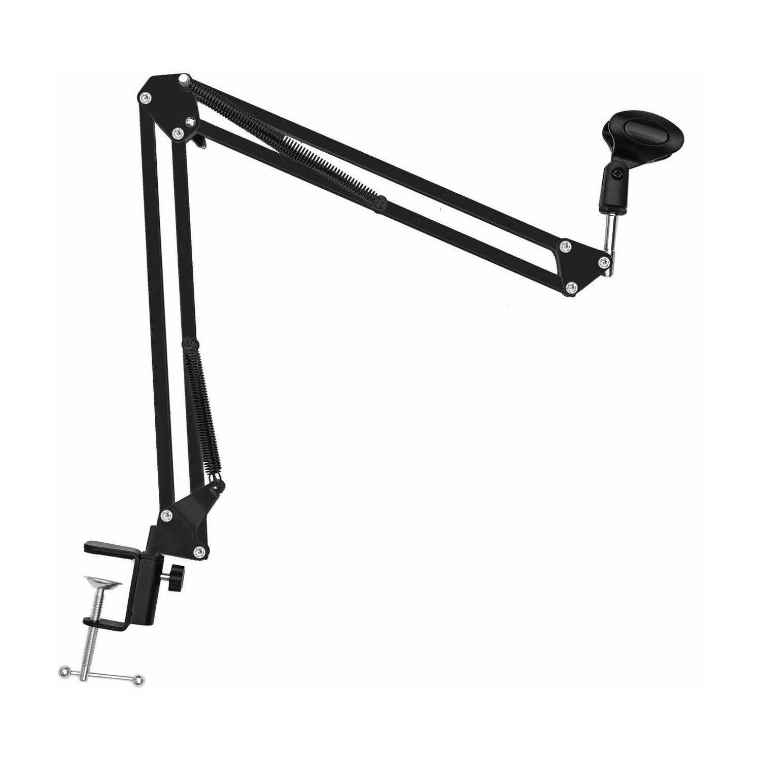 AMG Music NB-35 Recording Microphone Suspension Boom Scissor Arm Stand Holder for Studio Broadcast (Black) Microphone Stand